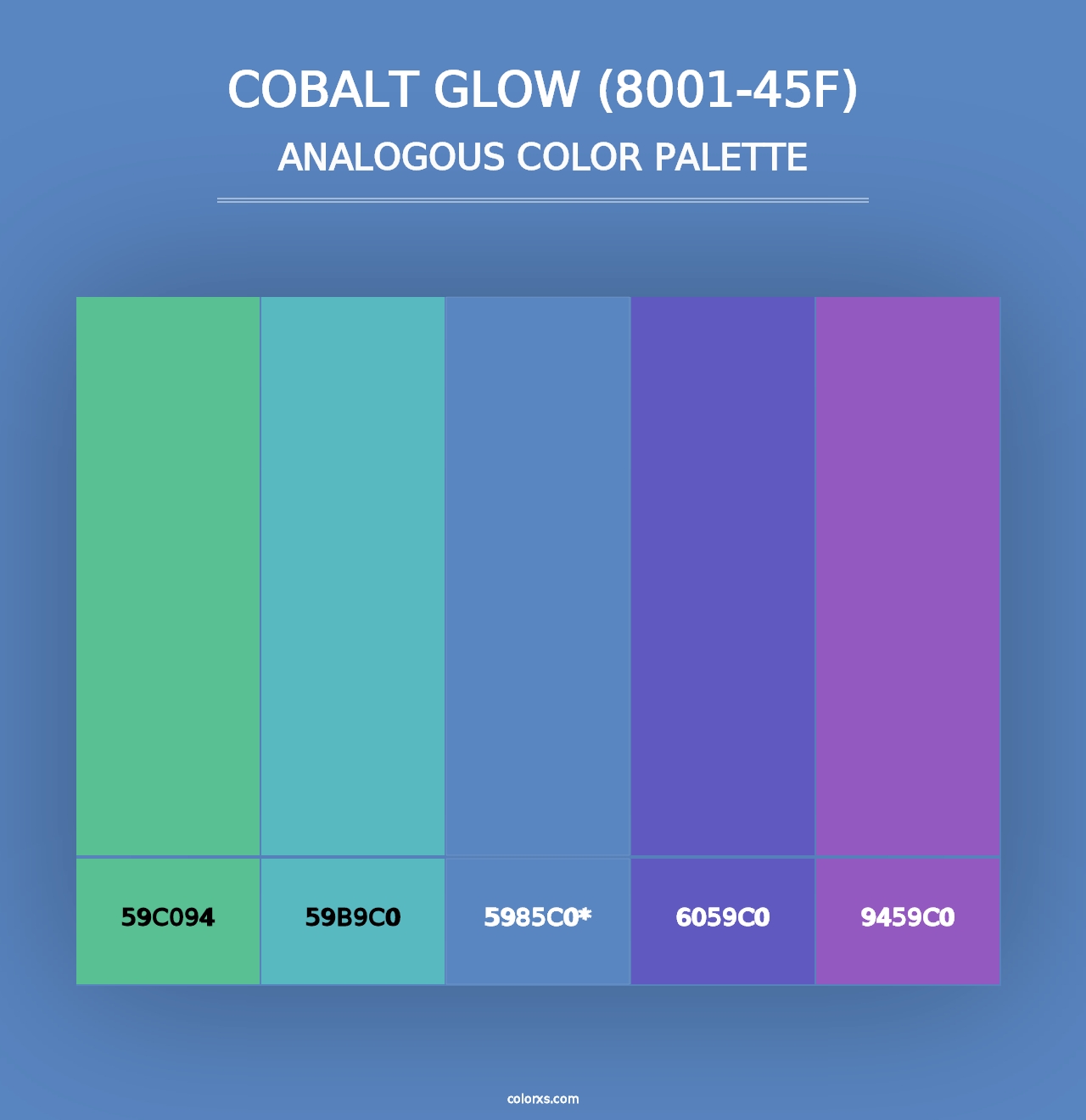 Cobalt Glow (8001-45F) - Analogous Color Palette