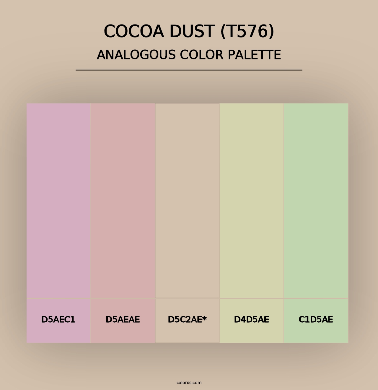 Cocoa Dust (T576) - Analogous Color Palette