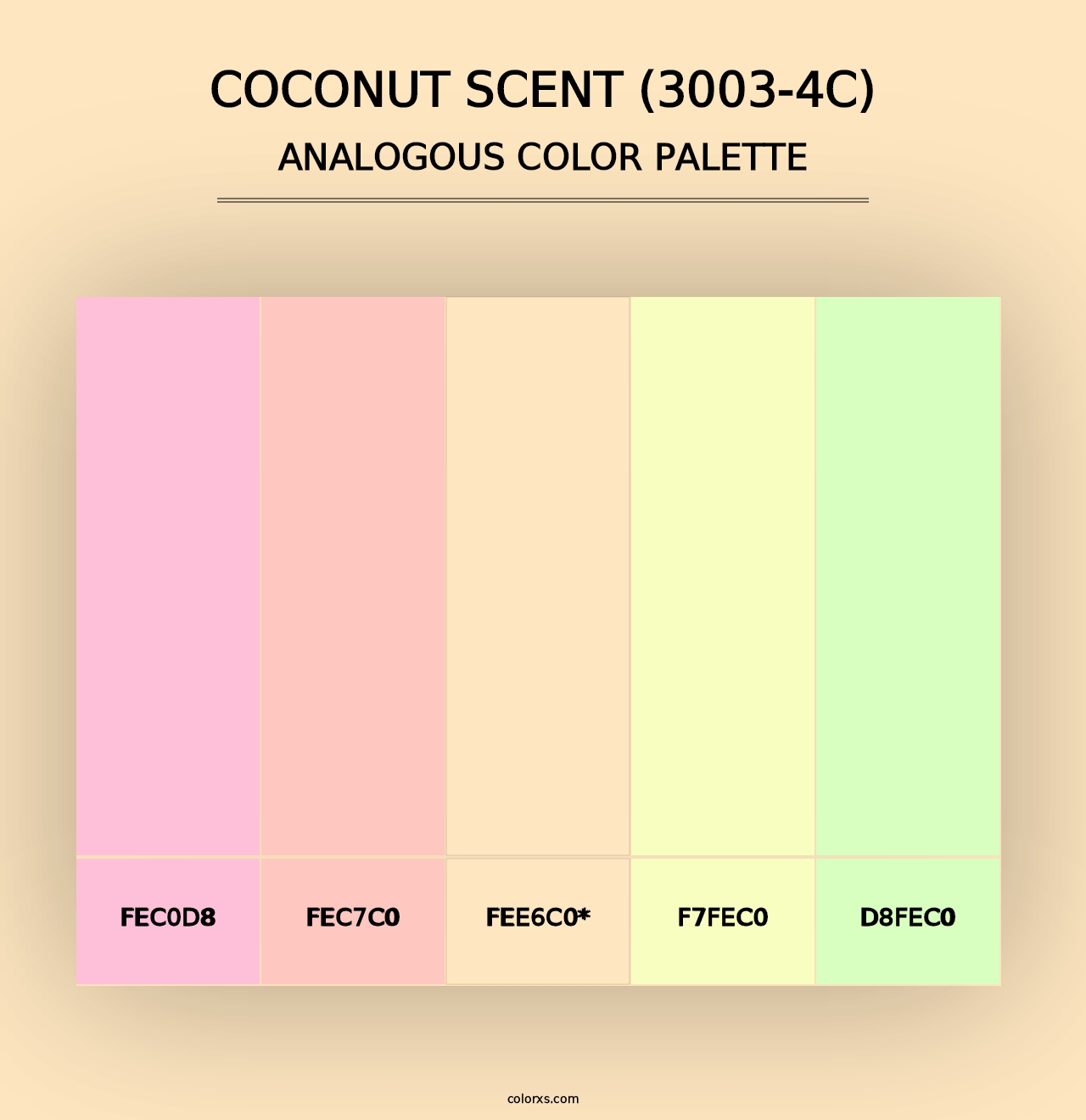 Coconut Scent (3003-4C) - Analogous Color Palette