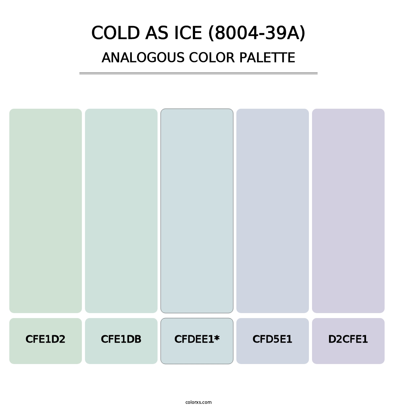 Cold as Ice (8004-39A) - Analogous Color Palette