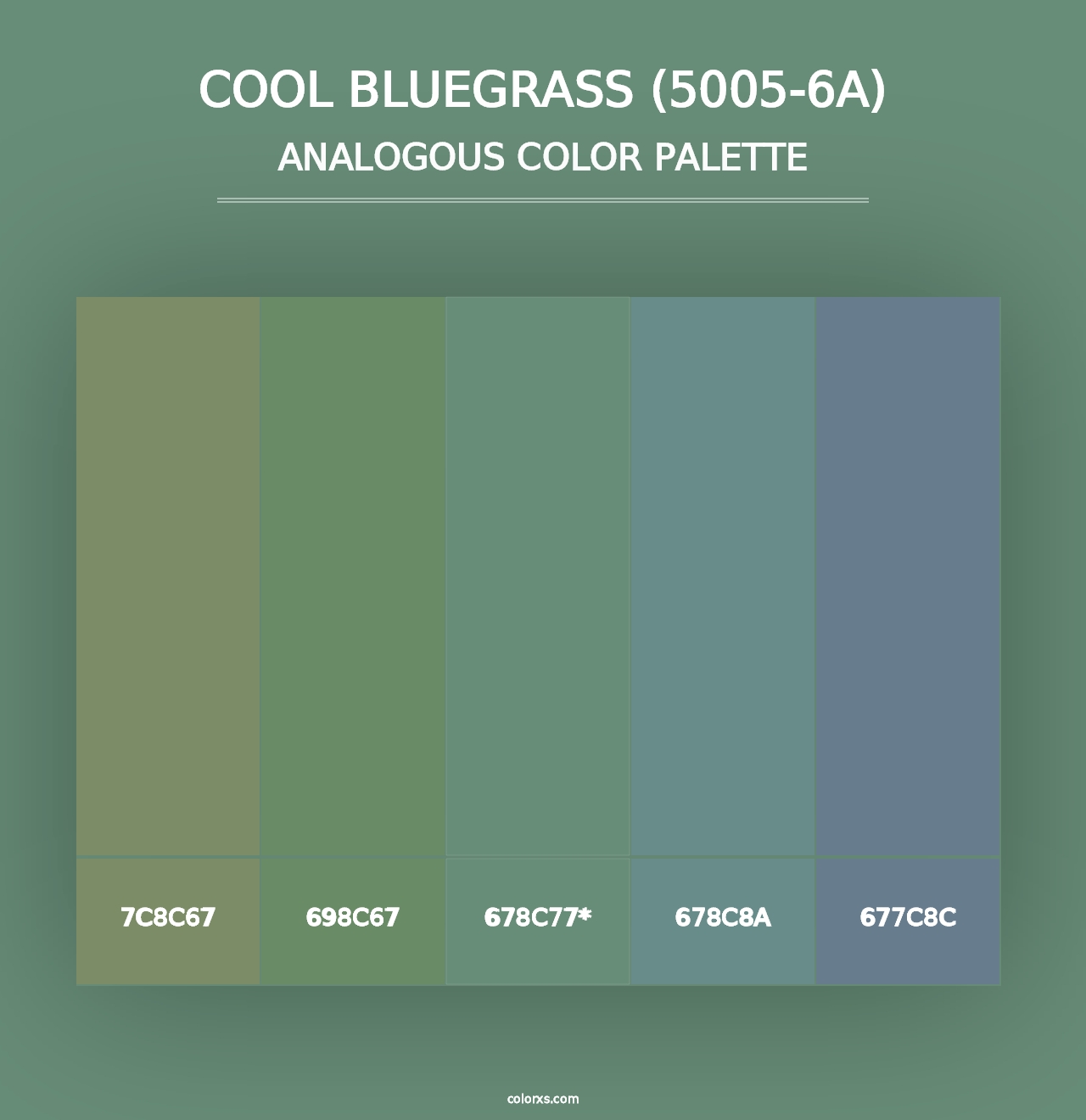 Cool Bluegrass (5005-6A) - Analogous Color Palette