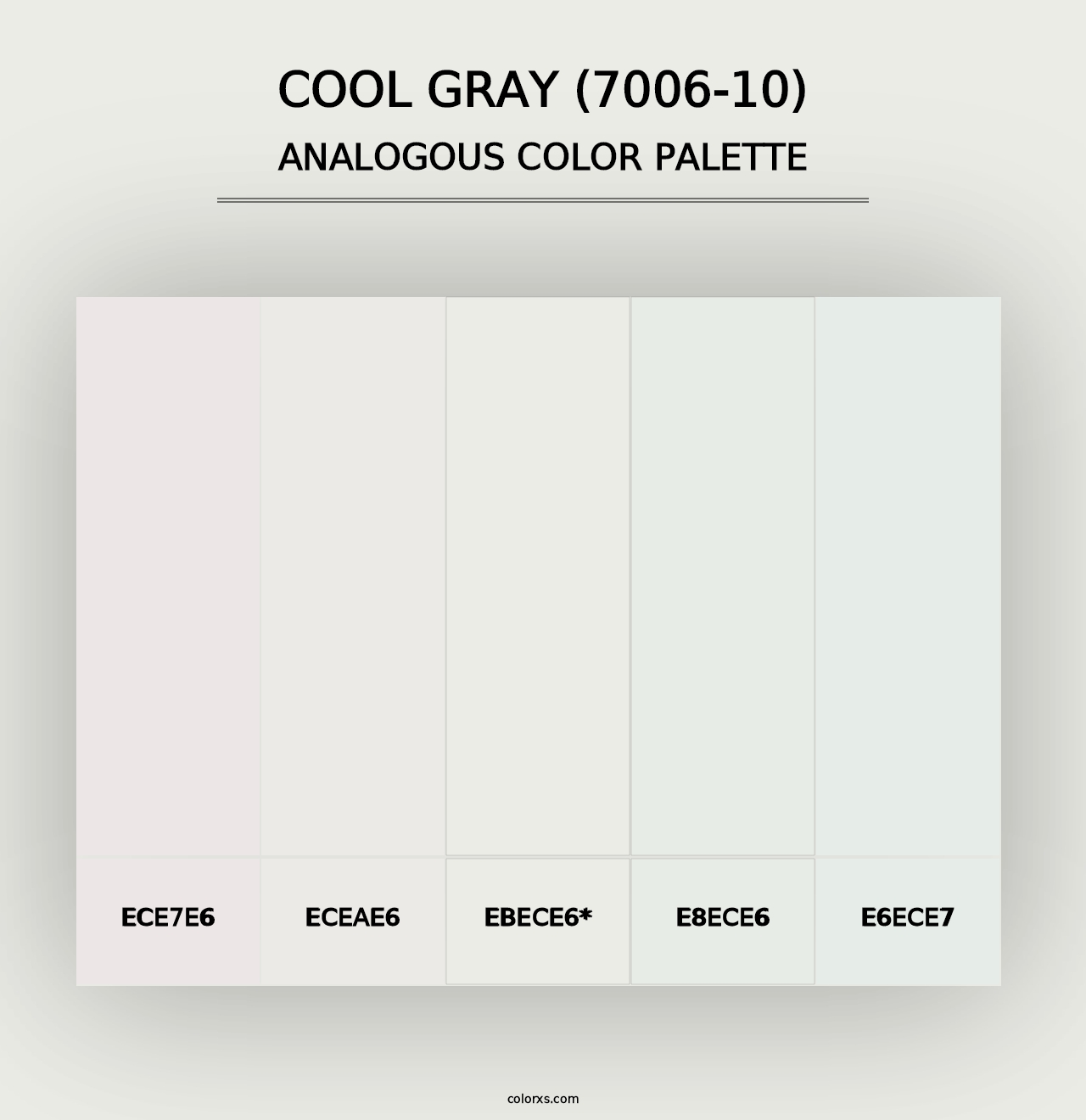 Cool Gray (7006-10) - Analogous Color Palette