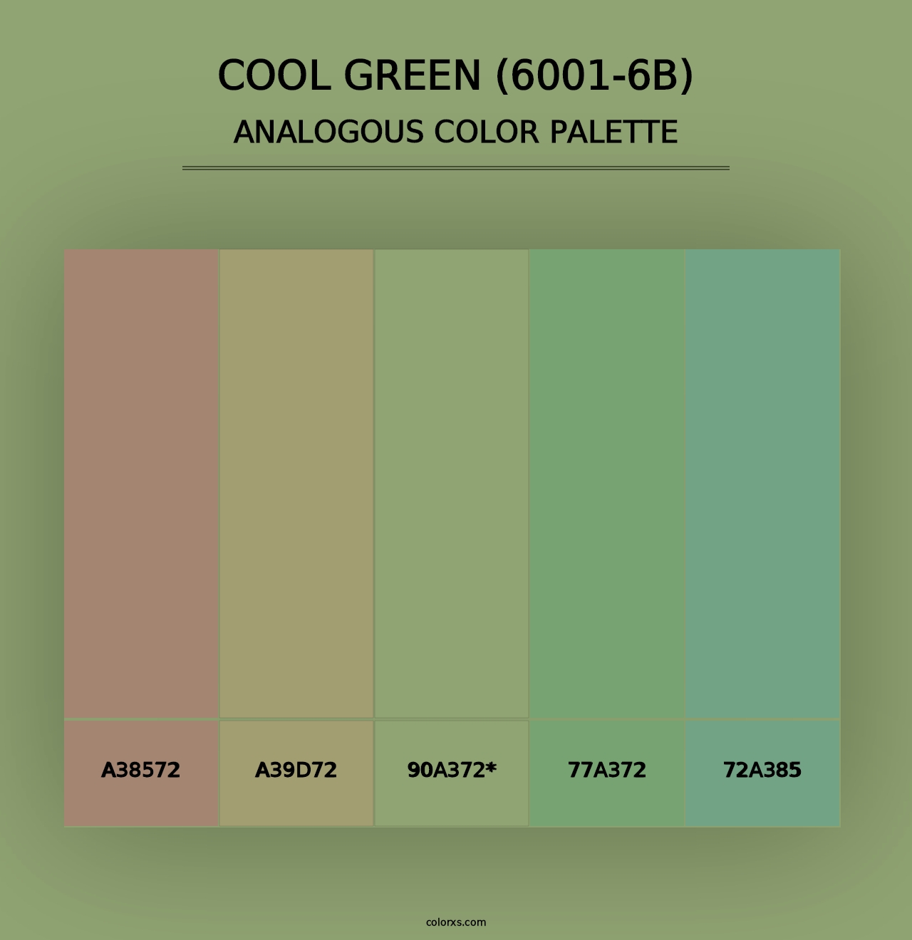 Cool Green (6001-6B) - Analogous Color Palette