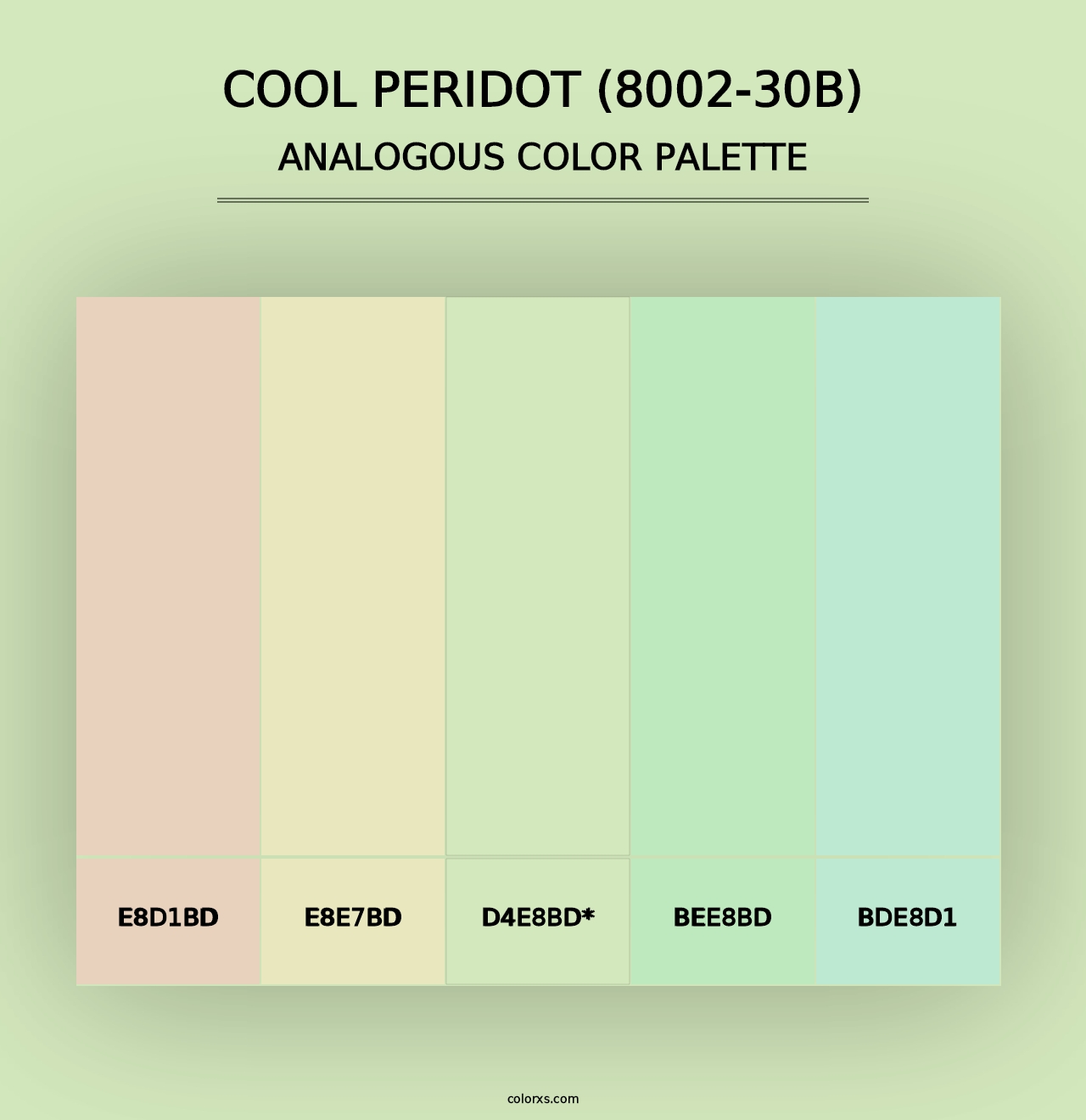 Cool Peridot (8002-30B) - Analogous Color Palette