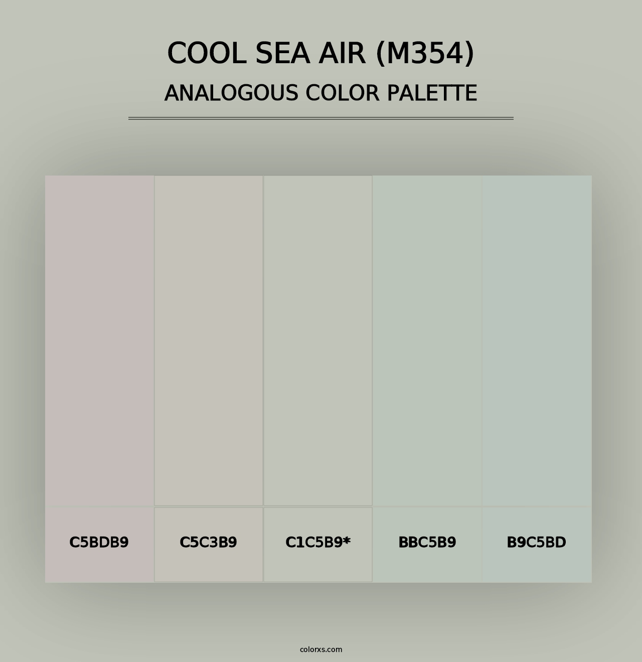 Cool Sea Air (M354) - Analogous Color Palette