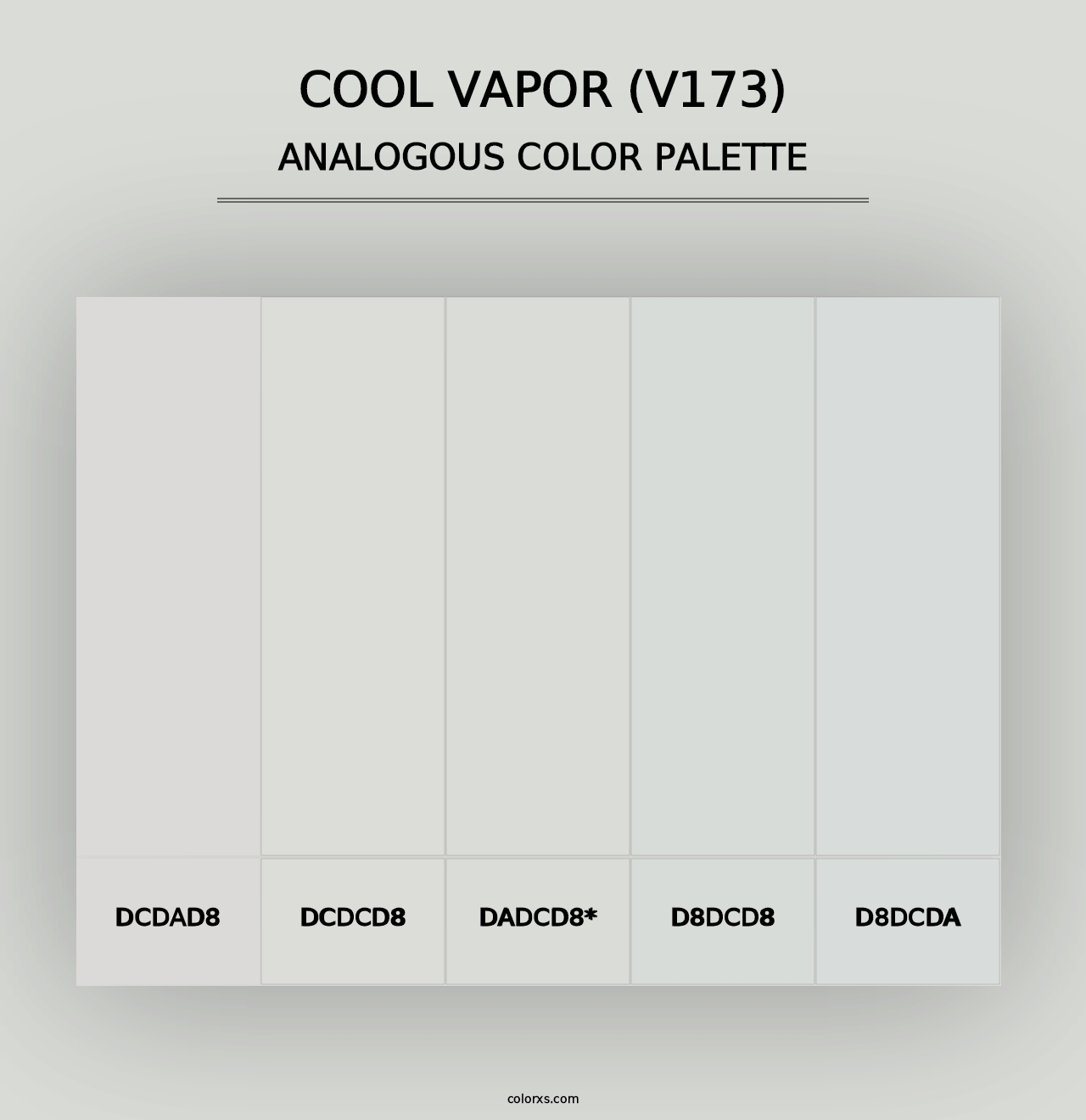 Cool Vapor (V173) - Analogous Color Palette