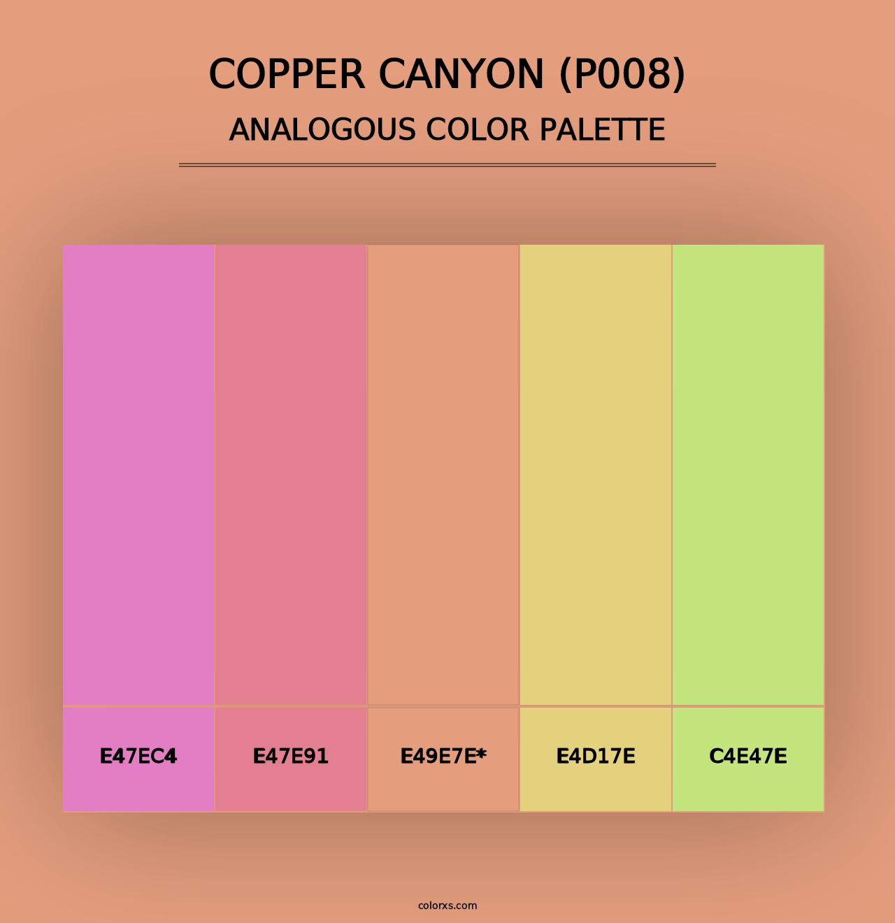 Copper Canyon (P008) - Analogous Color Palette