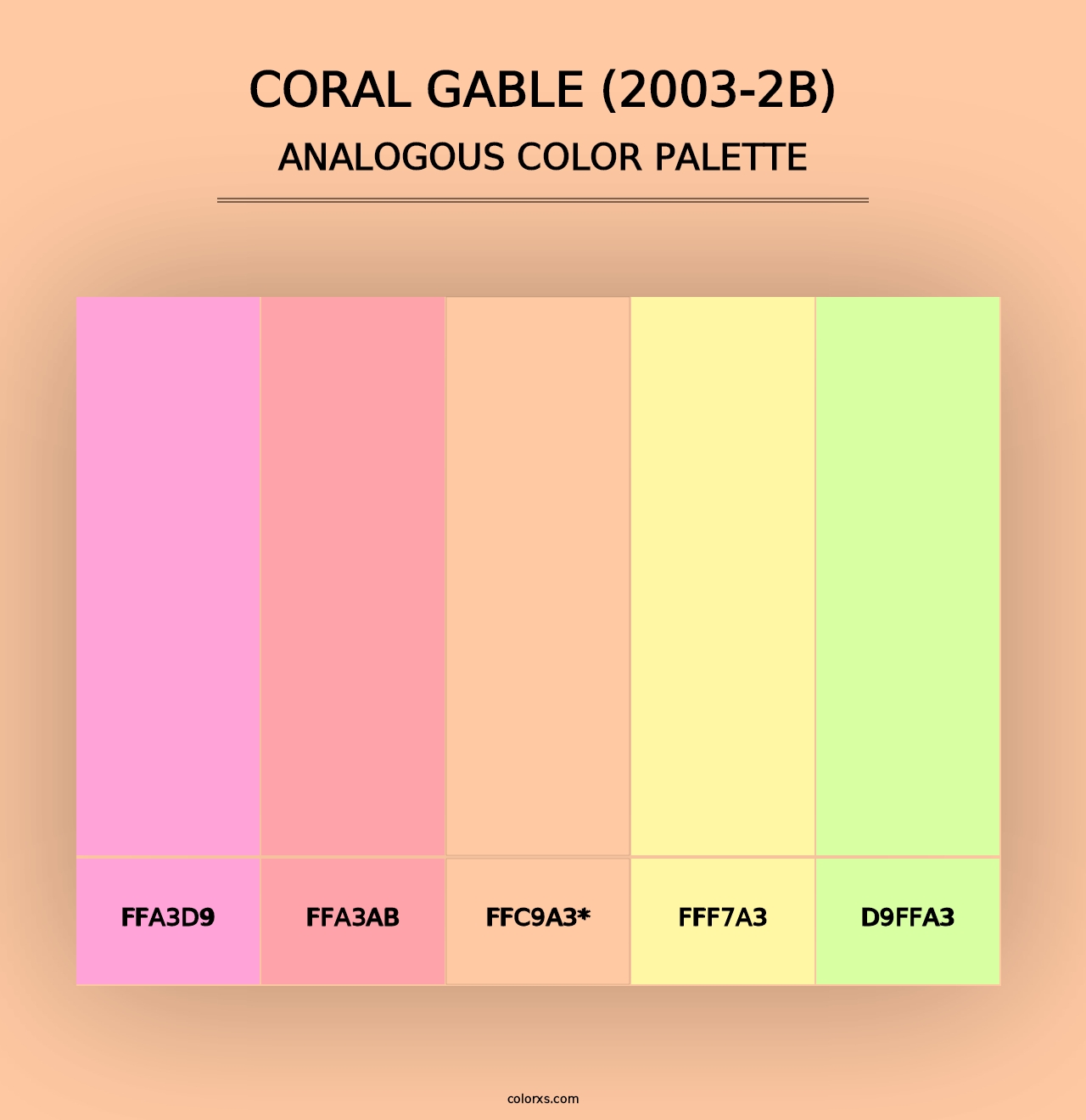 Coral Gable (2003-2B) - Analogous Color Palette