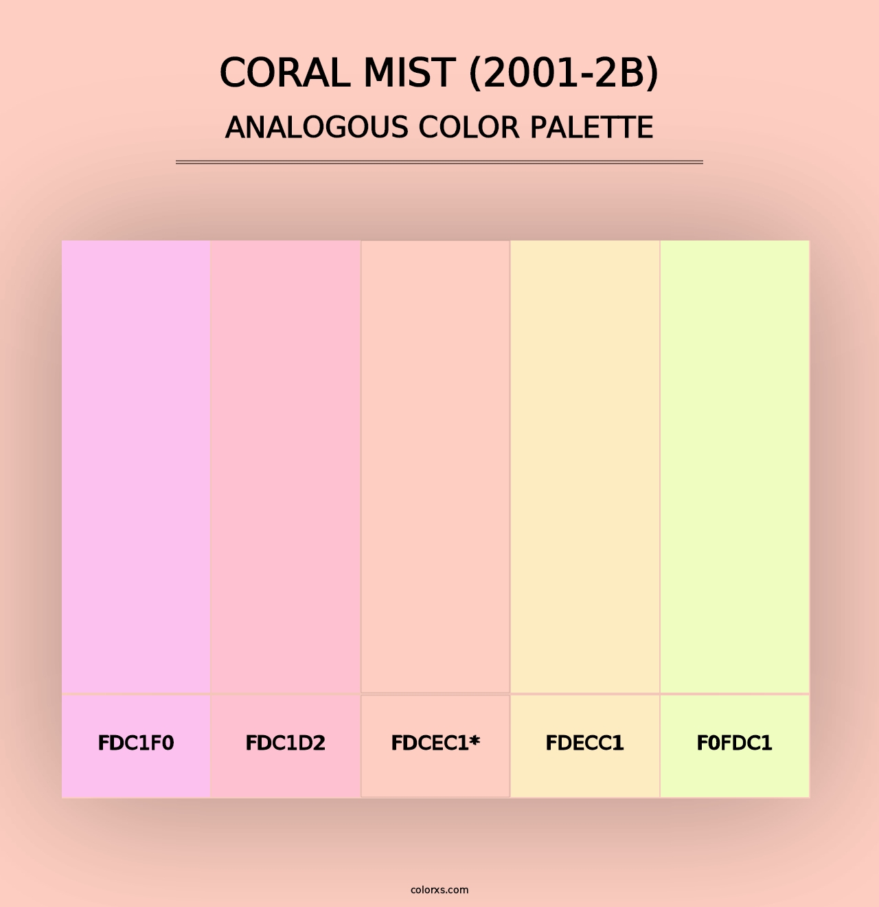 Coral Mist (2001-2B) - Analogous Color Palette