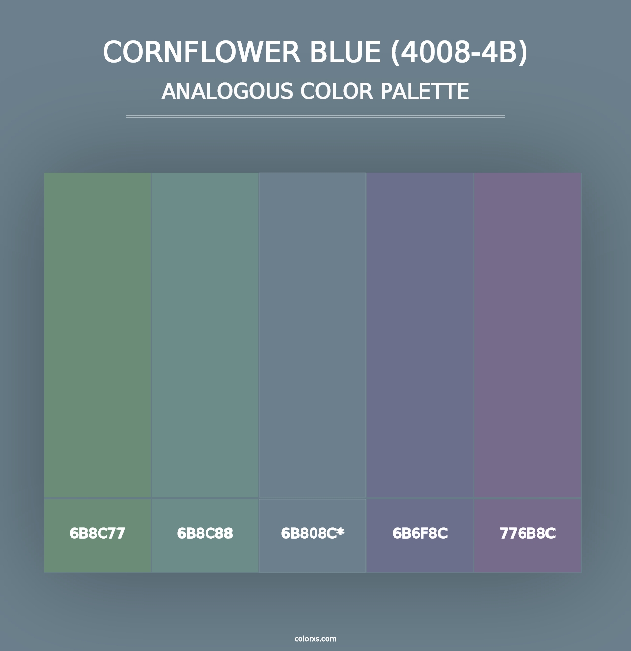 Cornflower Blue (4008-4B) - Analogous Color Palette