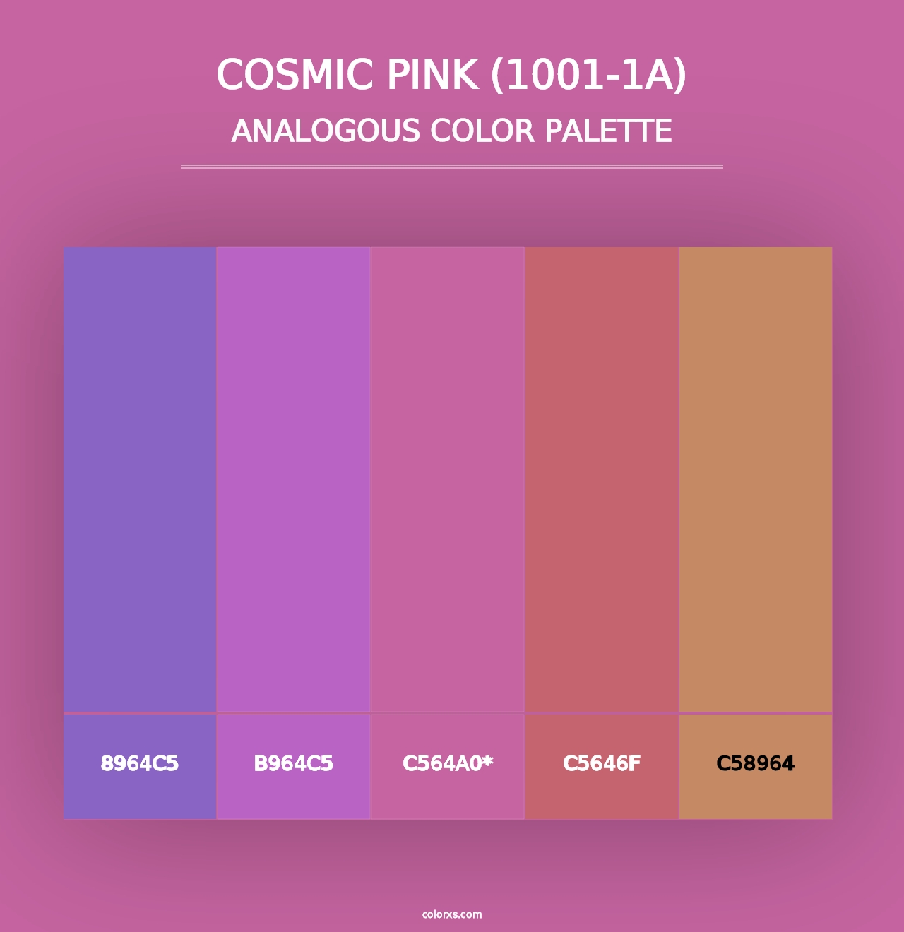 Cosmic Pink (1001-1A) - Analogous Color Palette