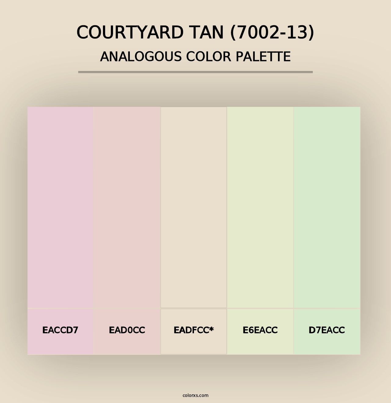 Courtyard Tan (7002-13) - Analogous Color Palette