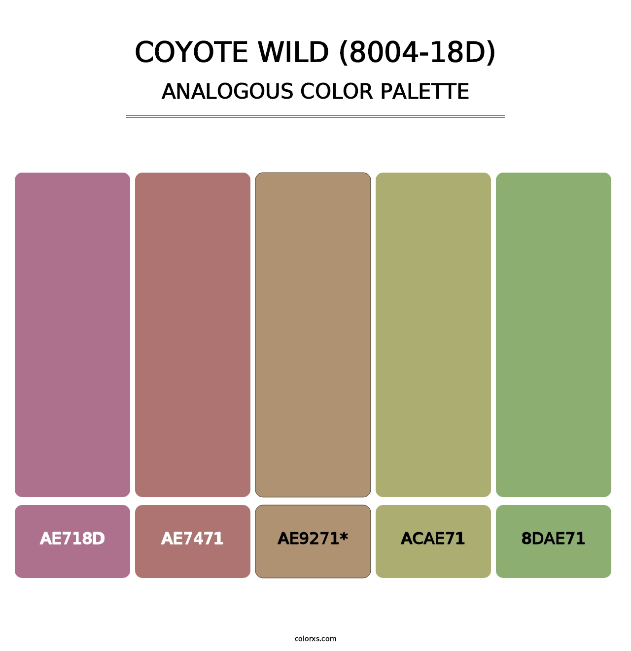 Coyote Wild (8004-18D) - Analogous Color Palette