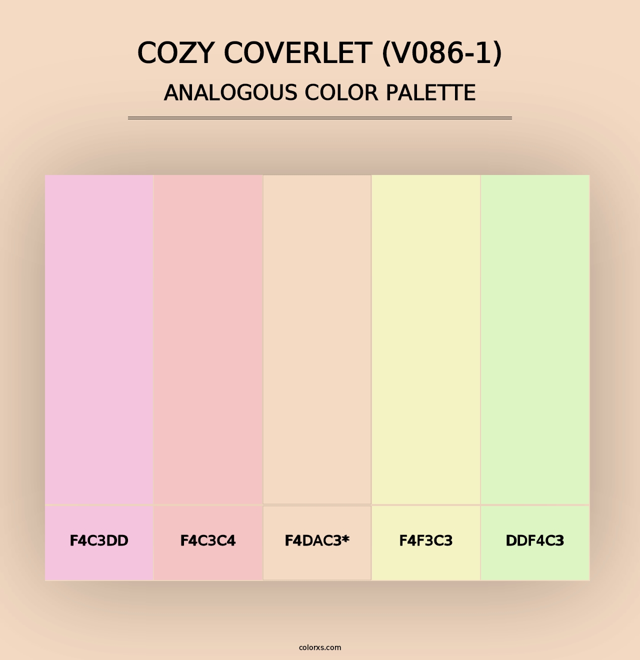 Cozy Coverlet (V086-1) - Analogous Color Palette