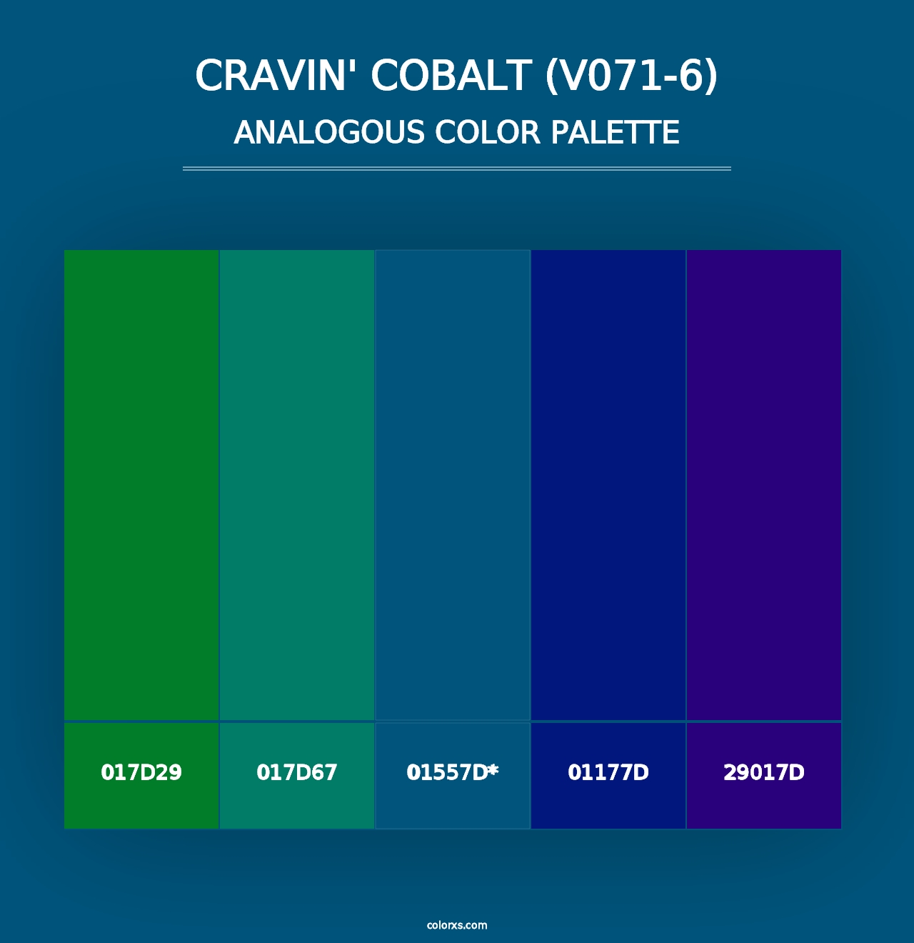 Cravin' Cobalt (V071-6) - Analogous Color Palette