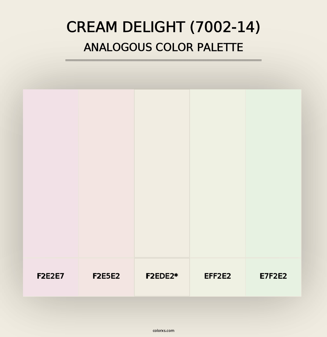 Cream Delight (7002-14) - Analogous Color Palette