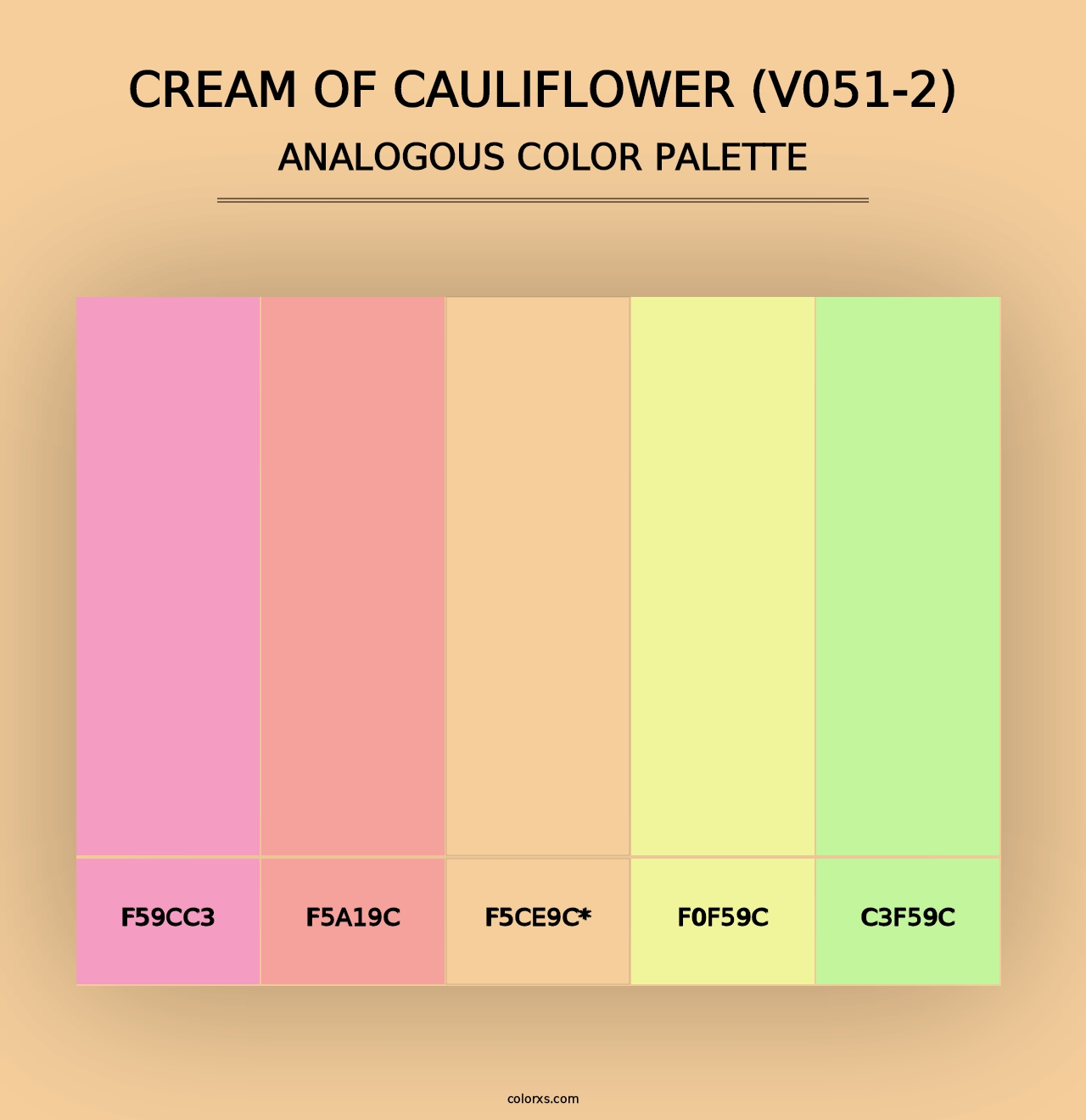 Cream of Cauliflower (V051-2) - Analogous Color Palette