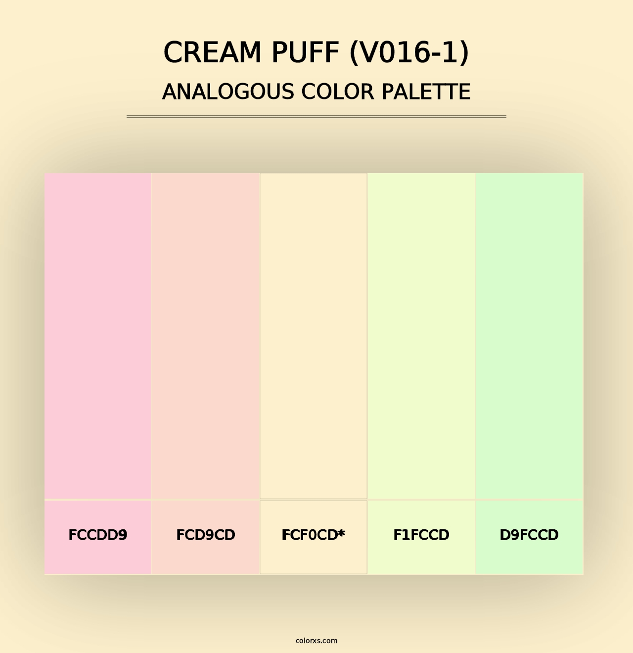 Cream Puff (V016-1) - Analogous Color Palette