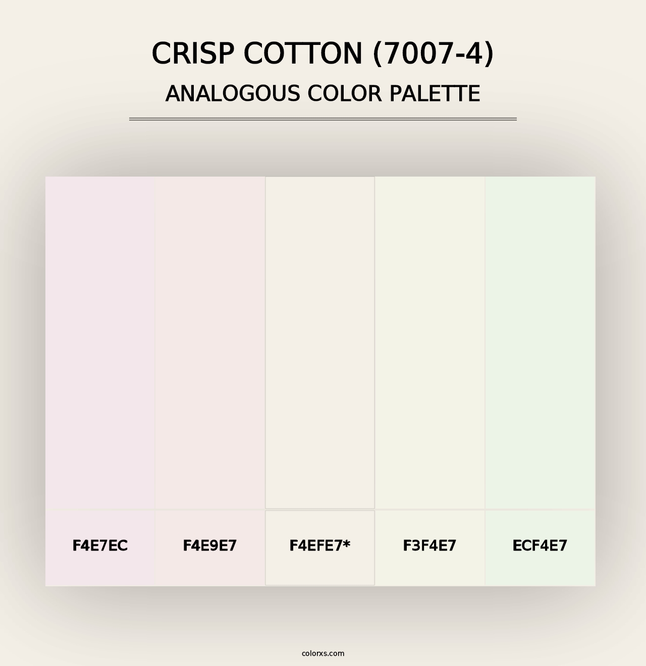 Crisp Cotton (7007-4) - Analogous Color Palette