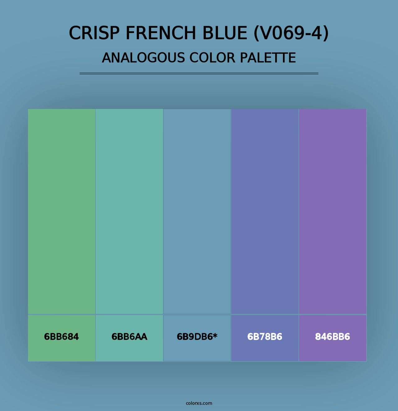 Crisp French Blue (V069-4) - Analogous Color Palette