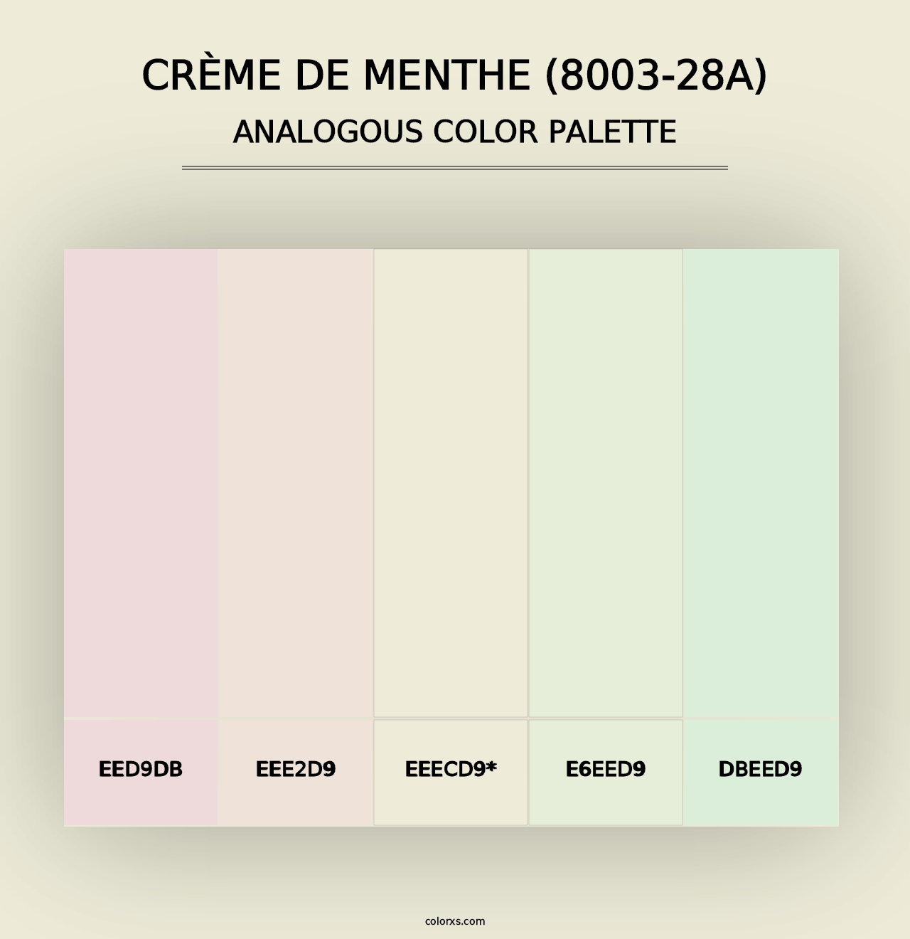 Crème de Menthe (8003-28A) - Analogous Color Palette