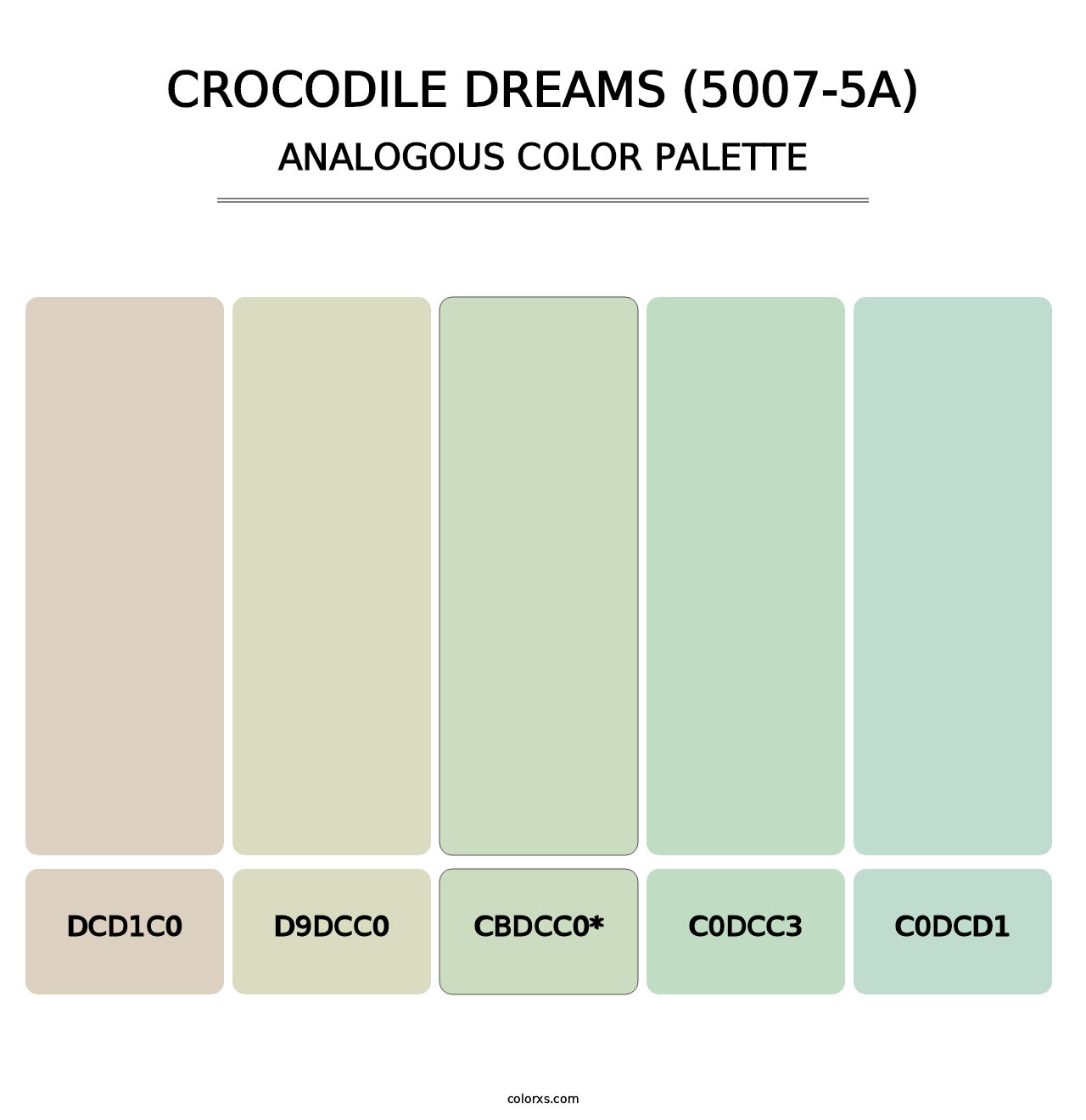 Crocodile Dreams (5007-5A) - Analogous Color Palette