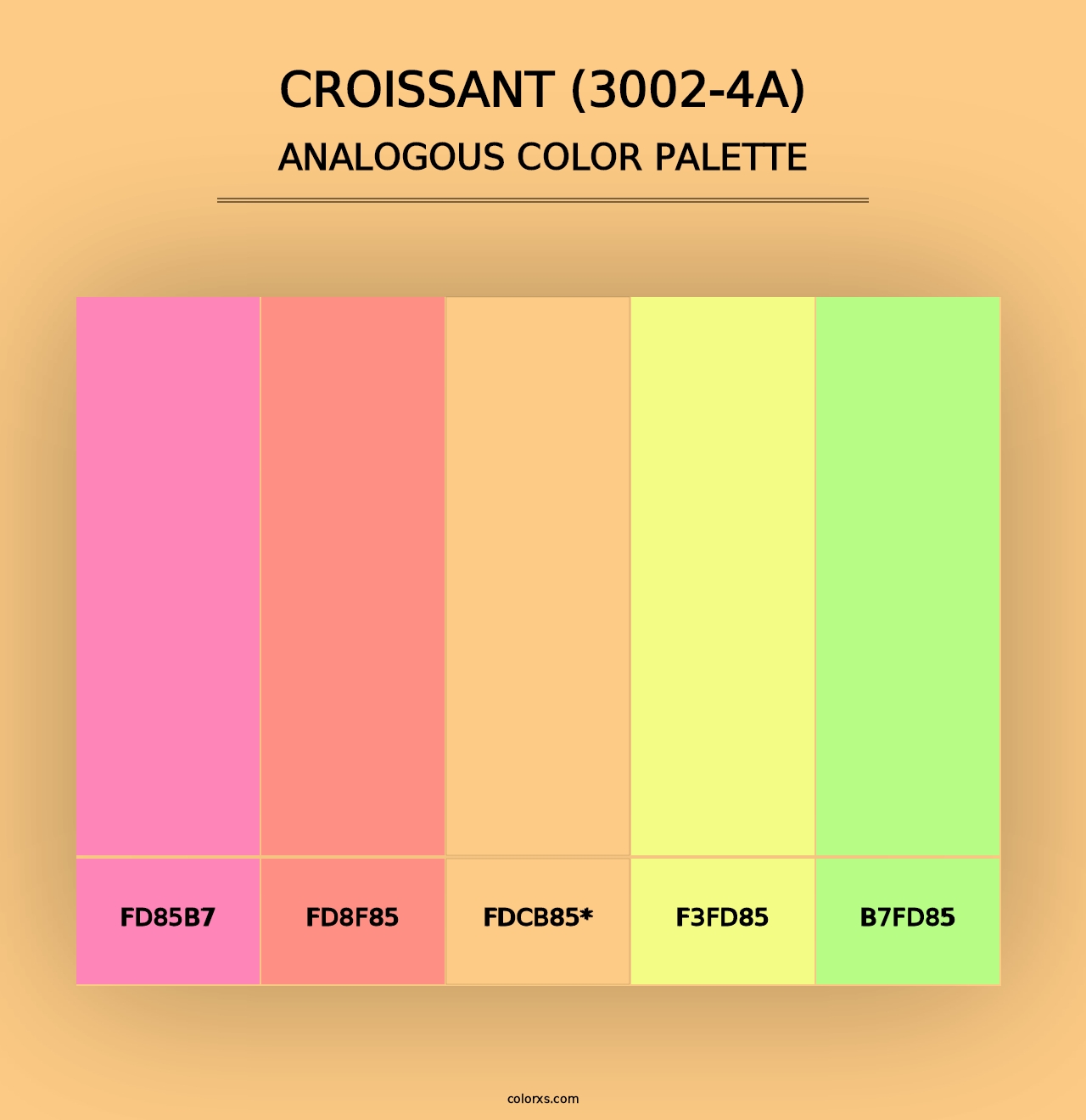 Croissant (3002-4A) - Analogous Color Palette