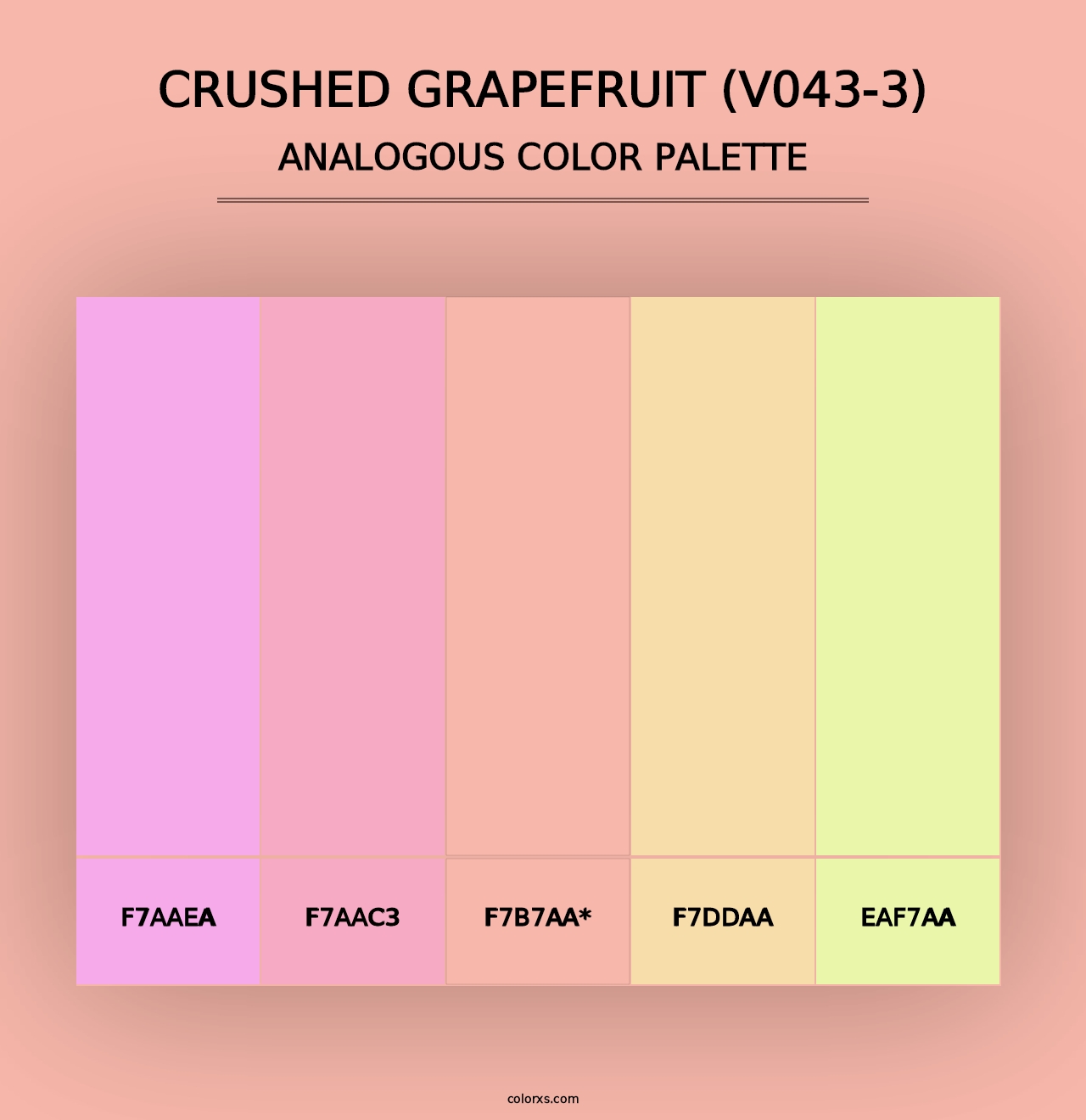 Crushed Grapefruit (V043-3) - Analogous Color Palette