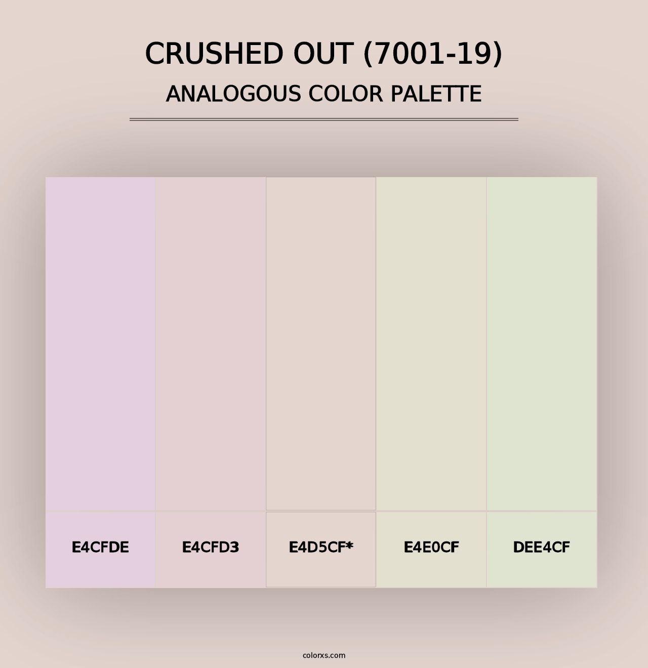 Crushed Out (7001-19) - Analogous Color Palette