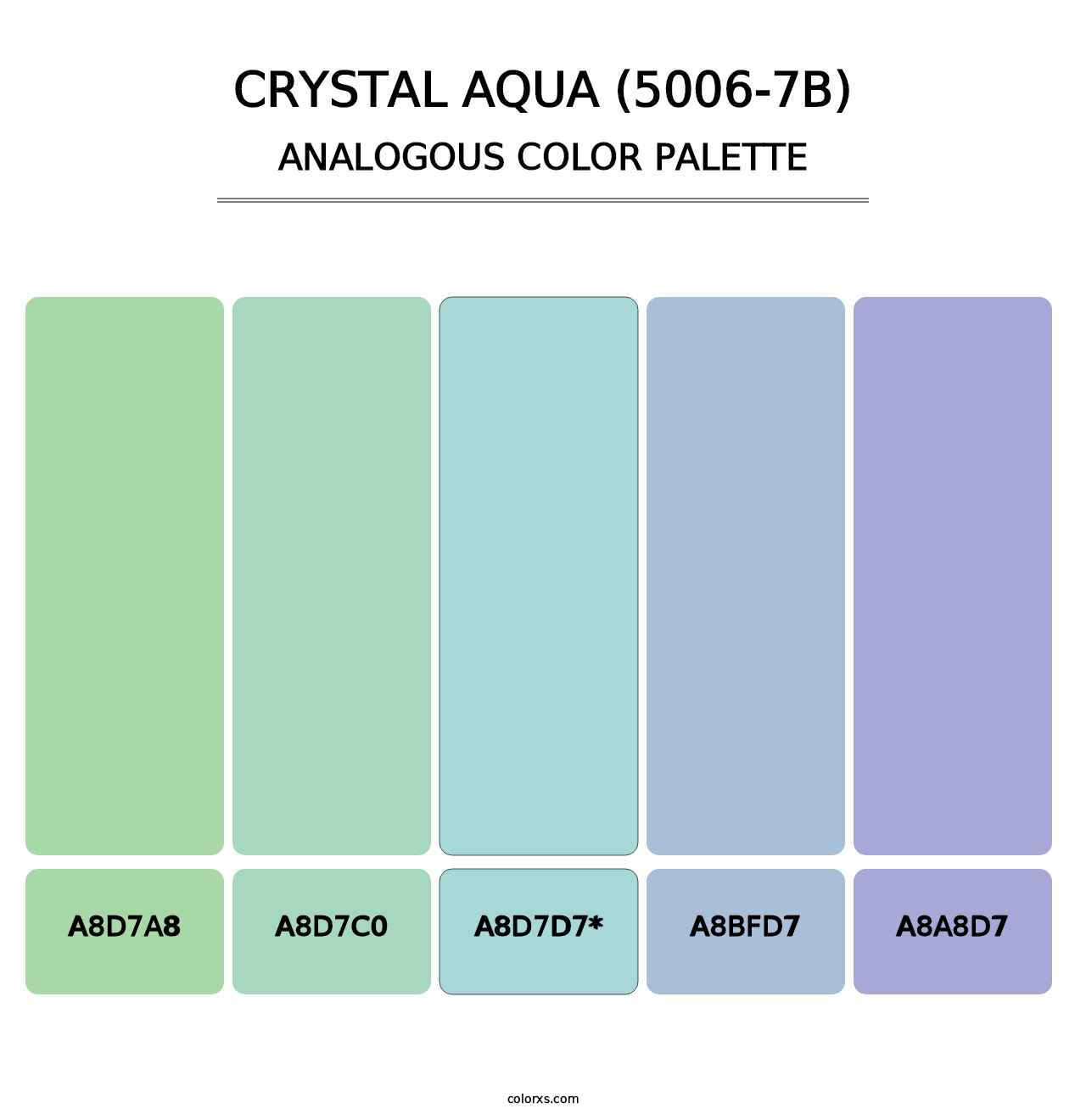 Crystal Aqua (5006-7B) - Analogous Color Palette