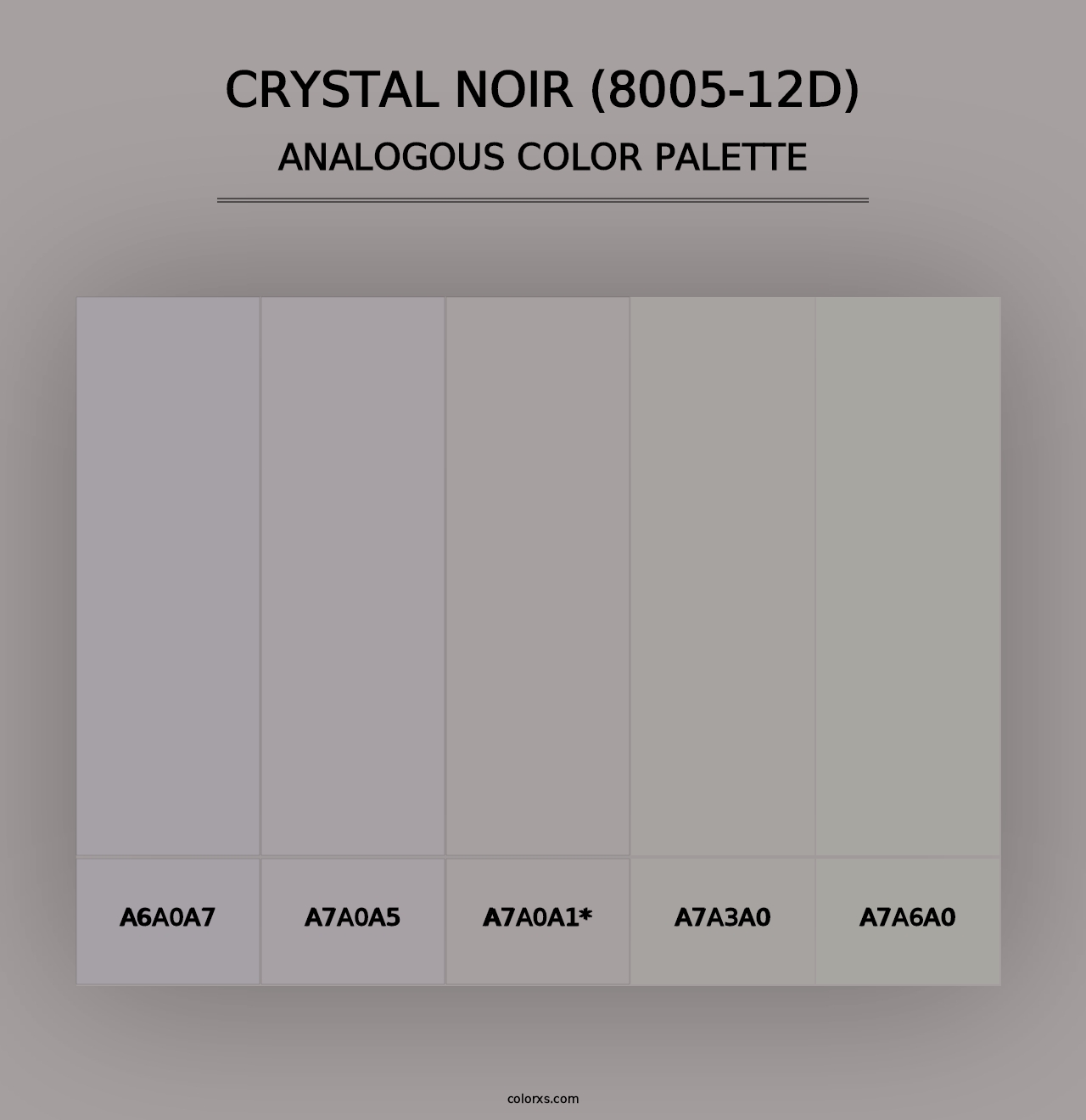 Crystal Noir (8005-12D) - Analogous Color Palette