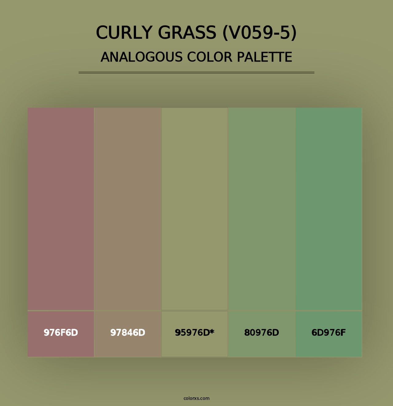 Curly Grass (V059-5) - Analogous Color Palette