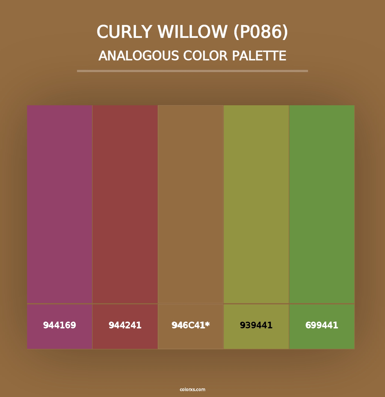 Curly Willow (P086) - Analogous Color Palette