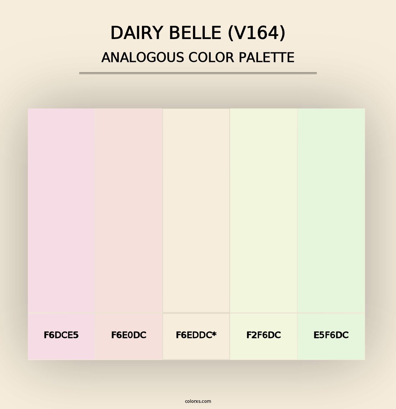 Dairy Belle (V164) - Analogous Color Palette