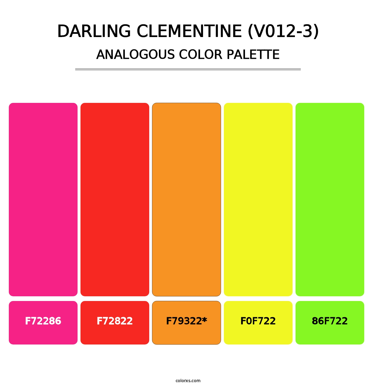 Darling Clementine (V012-3) - Analogous Color Palette