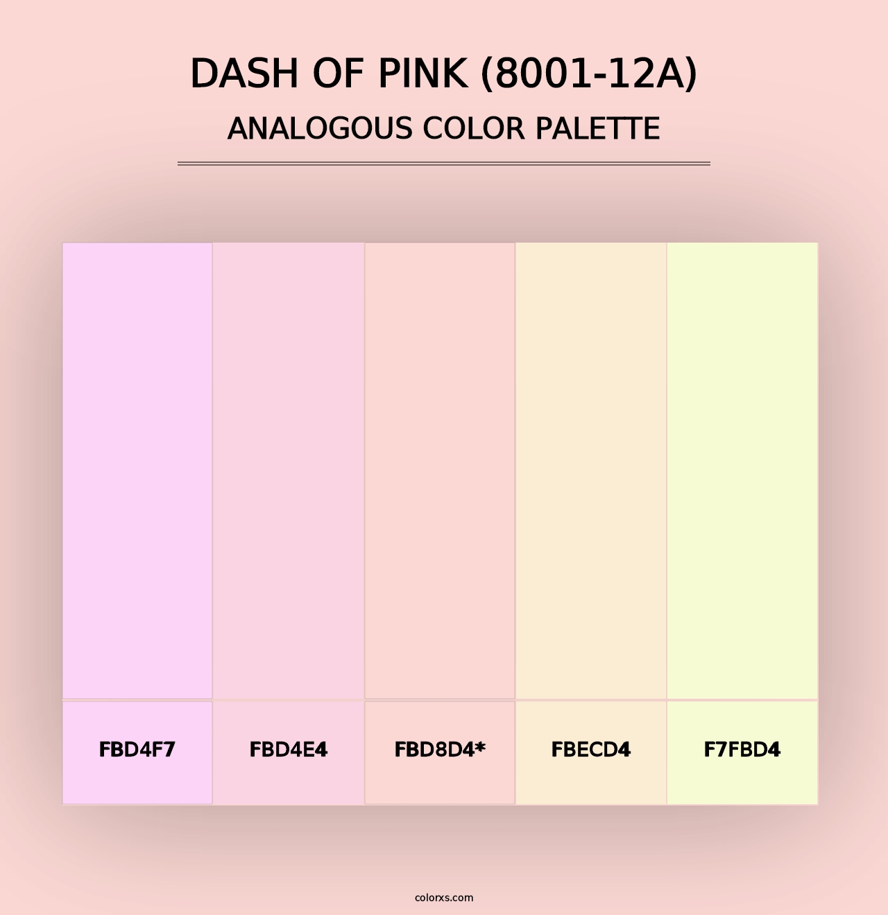 Dash of Pink (8001-12A) - Analogous Color Palette