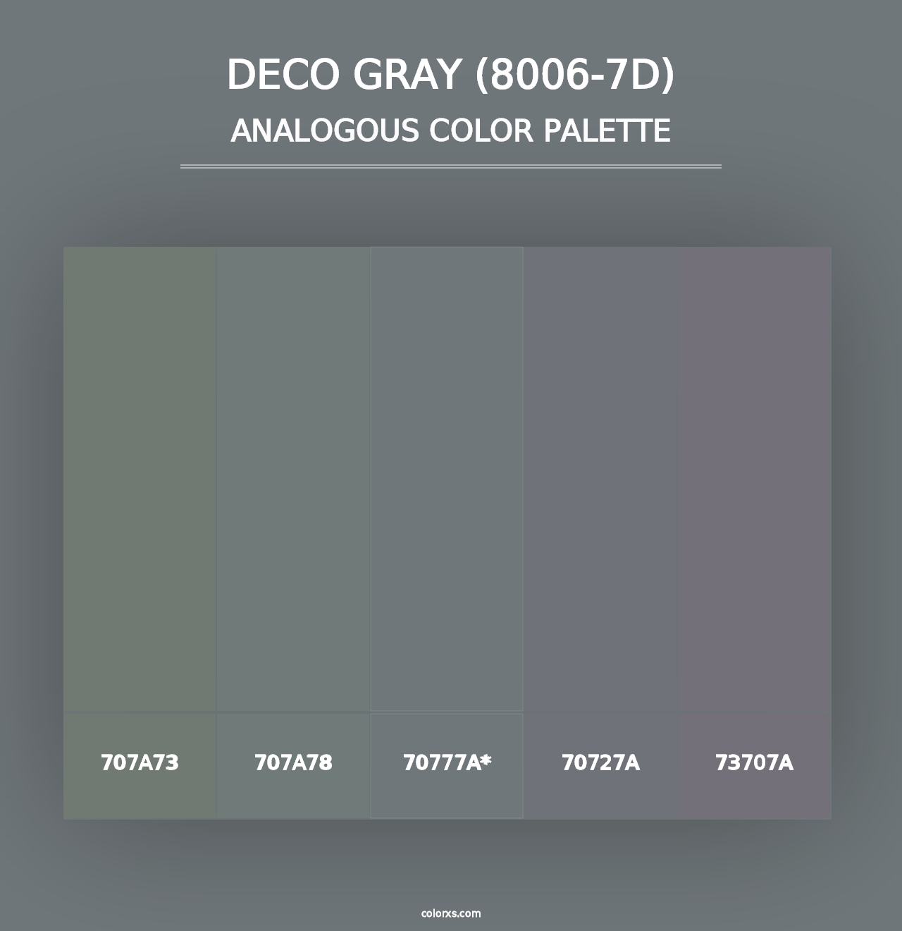 Deco Gray (8006-7D) - Analogous Color Palette