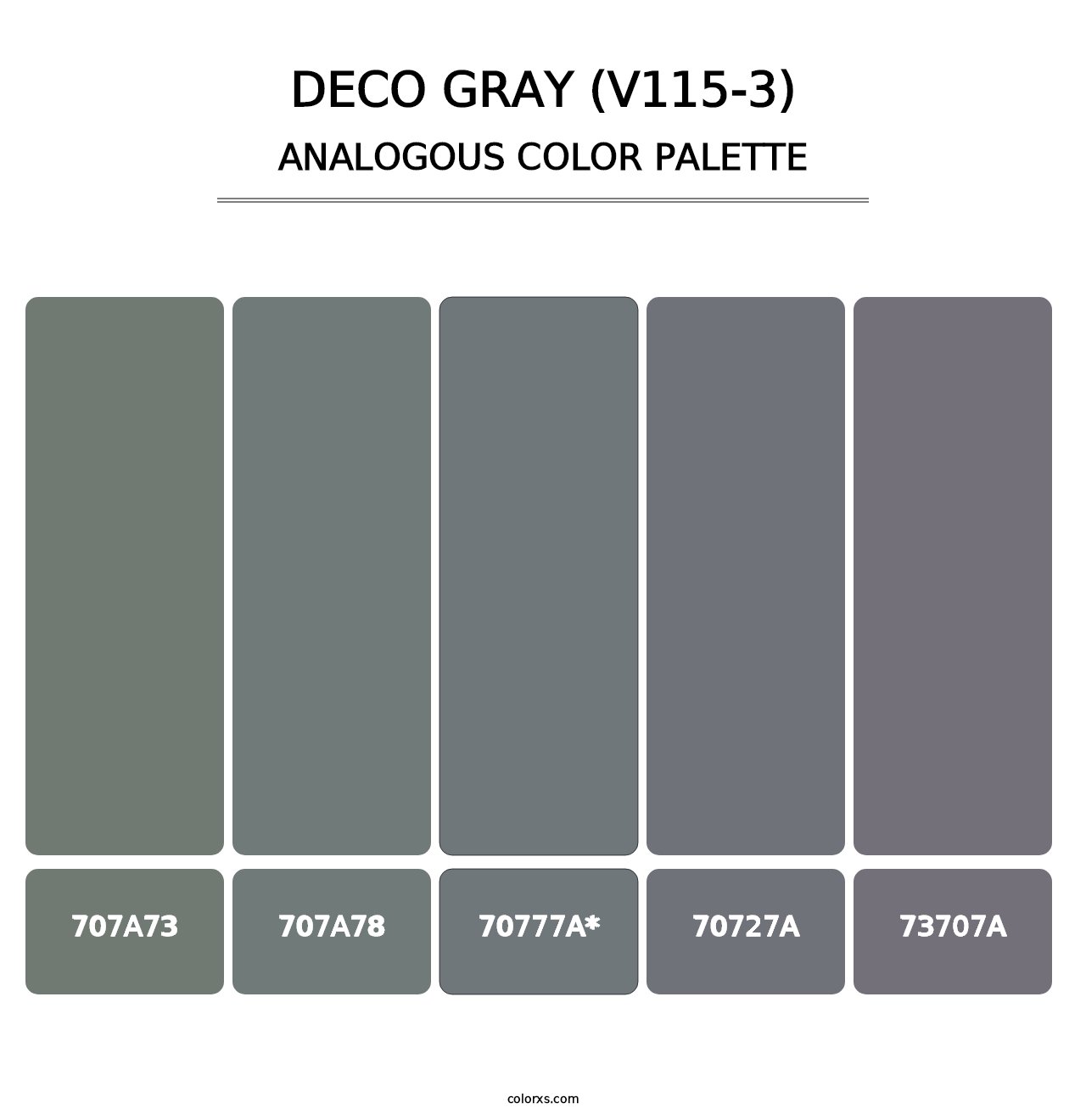 Deco Gray (V115-3) - Analogous Color Palette