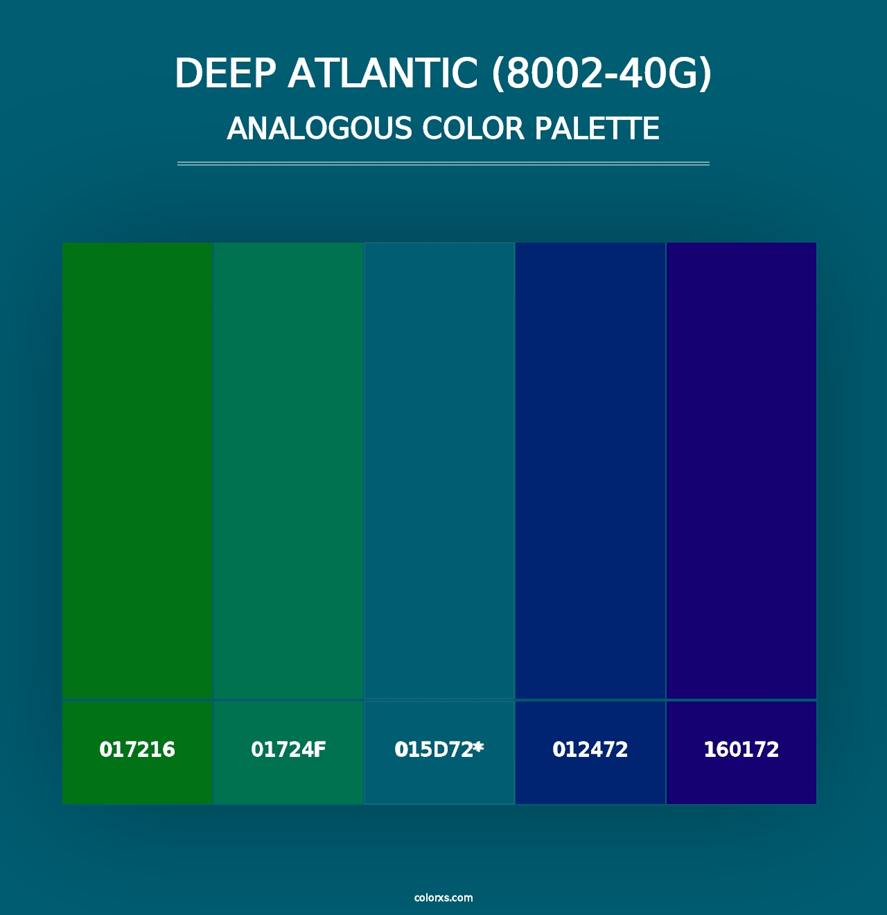 Deep Atlantic (8002-40G) - Analogous Color Palette