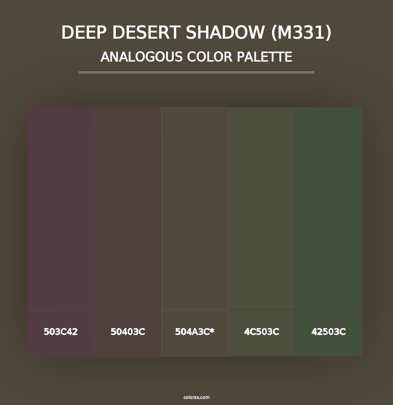 Deep Desert Shadow (M331) - Analogous Color Palette