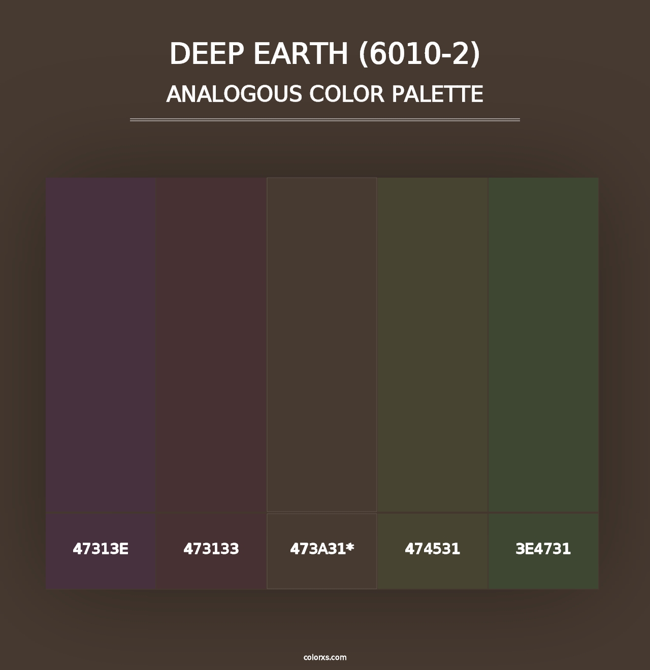 Deep Earth (6010-2) - Analogous Color Palette