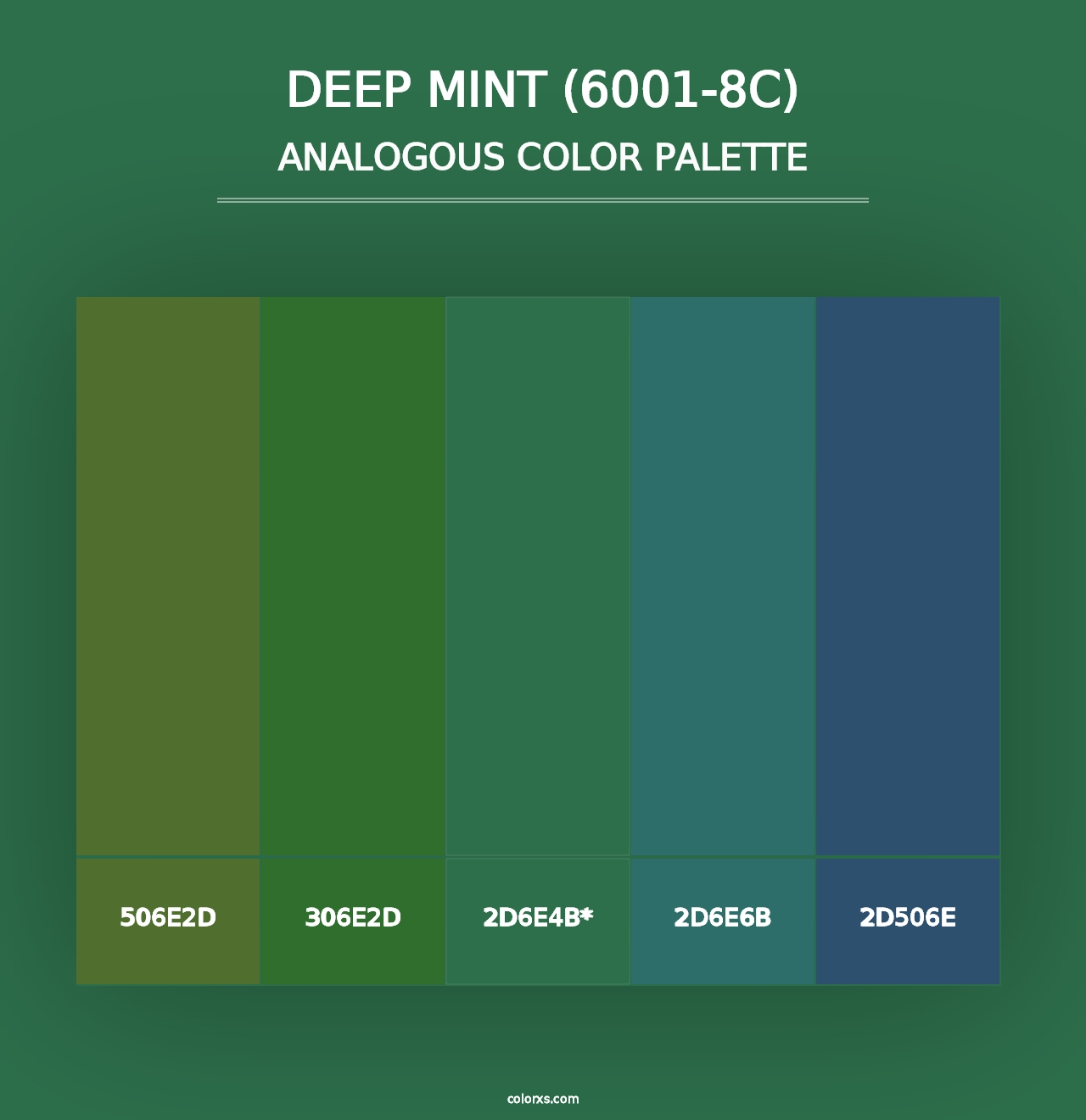 Deep Mint (6001-8C) - Analogous Color Palette