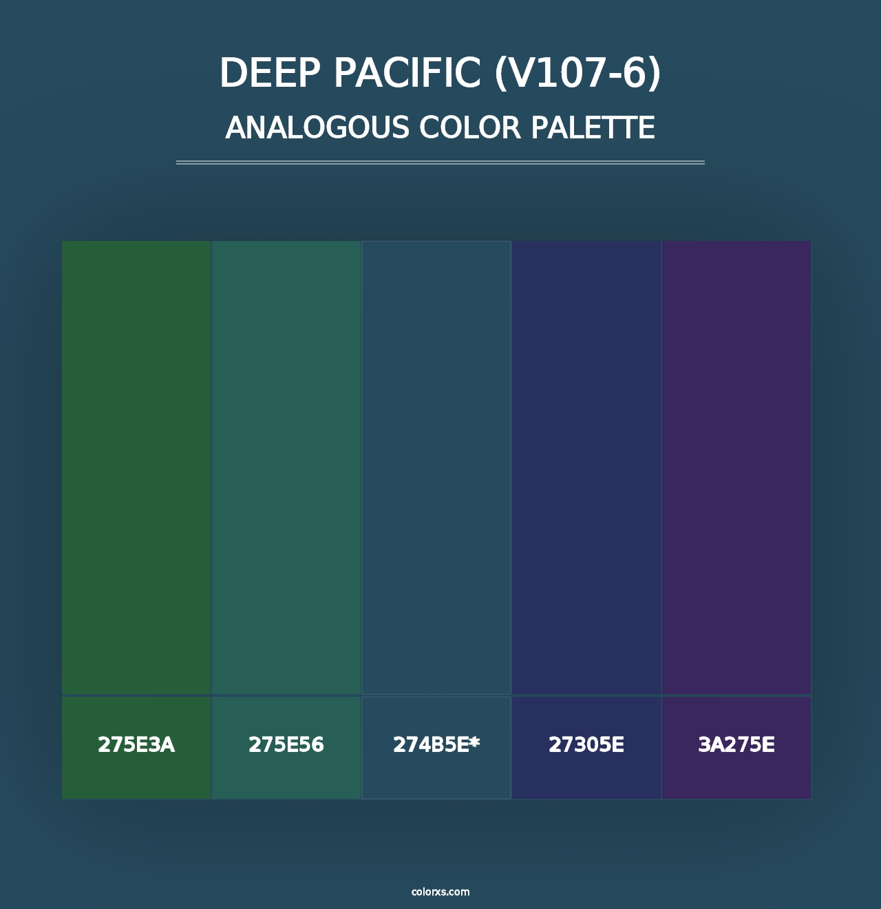 Deep Pacific (V107-6) - Analogous Color Palette