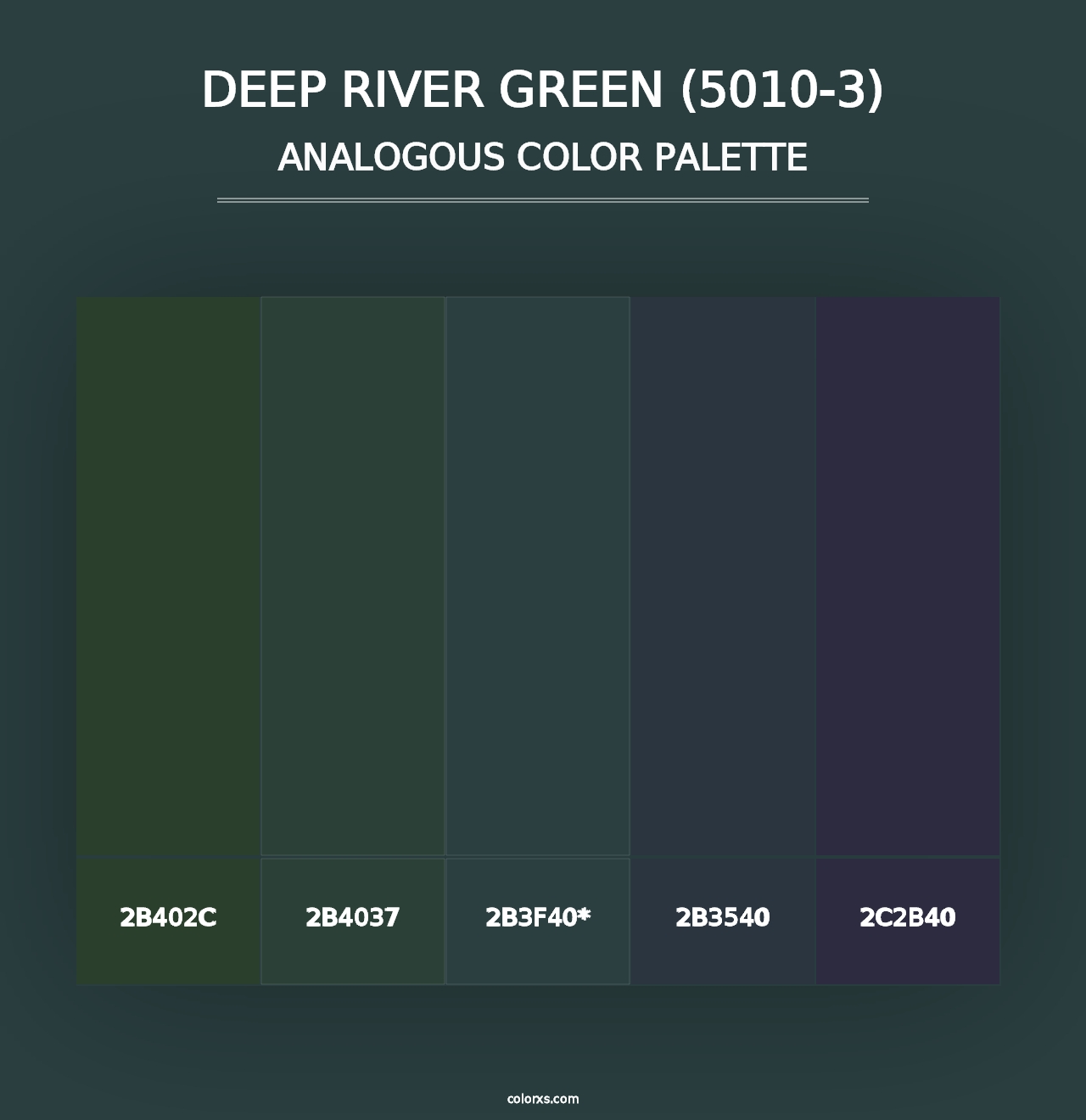 Deep River Green (5010-3) - Analogous Color Palette