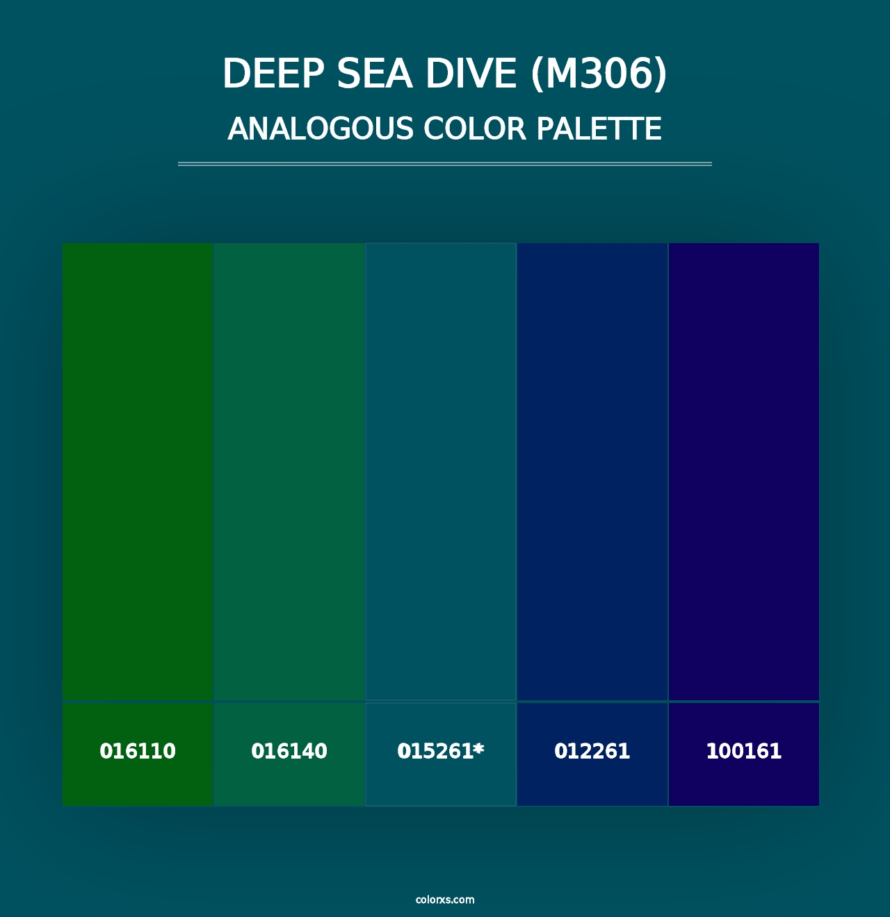 Deep Sea Dive (M306) - Analogous Color Palette