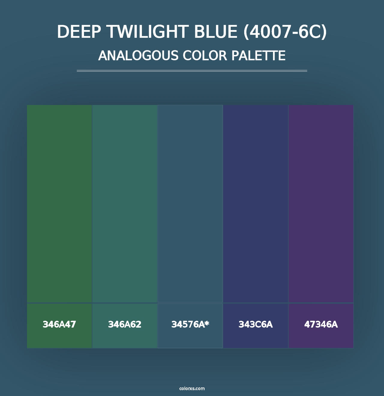 Deep Twilight Blue (4007-6C) - Analogous Color Palette