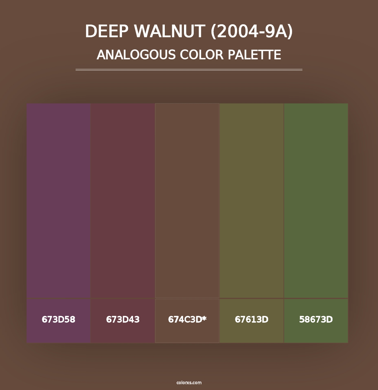 Deep Walnut (2004-9A) - Analogous Color Palette