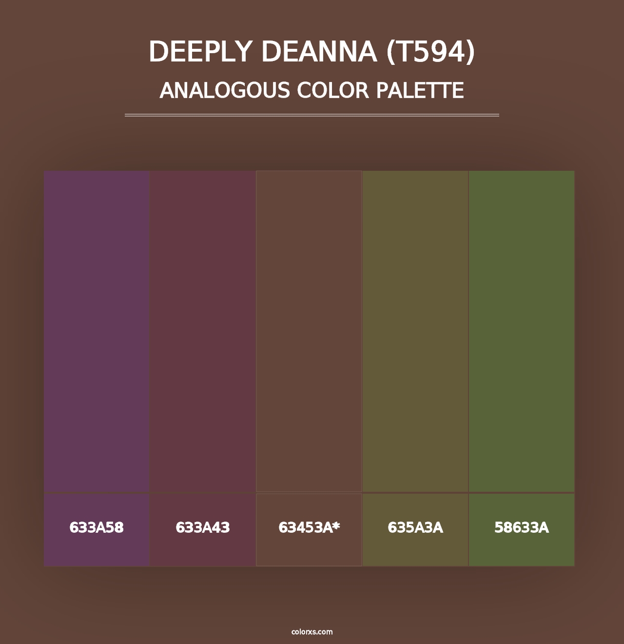 Deeply Deanna (T594) - Analogous Color Palette