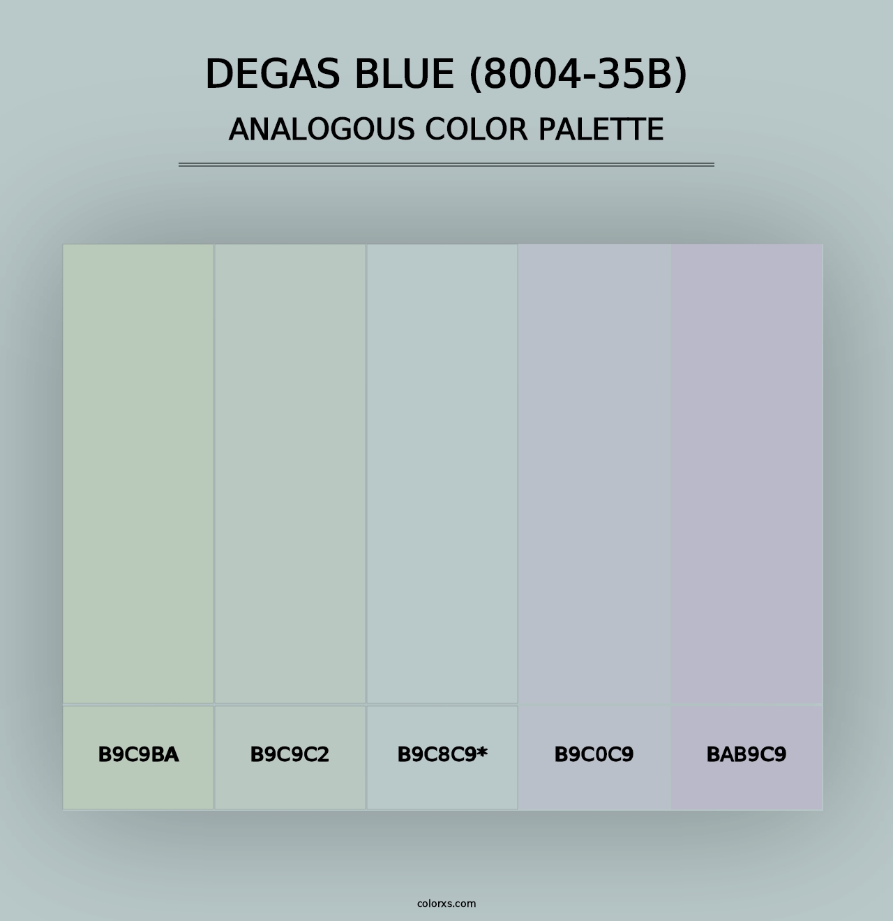 Degas Blue (8004-35B) - Analogous Color Palette