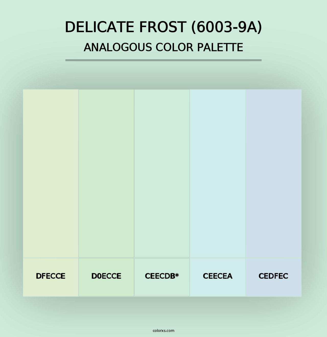 Delicate Frost (6003-9A) - Analogous Color Palette